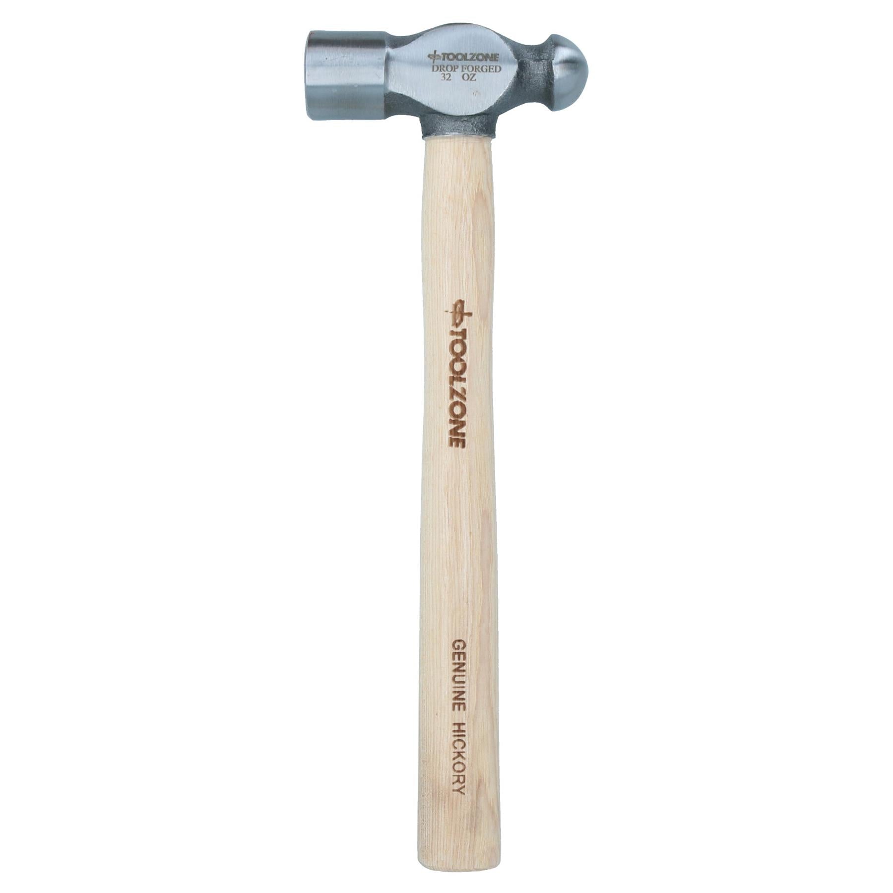 32oz American Hickory Ball Pein Pin Hammer Wooden Handle Drop Forged Head