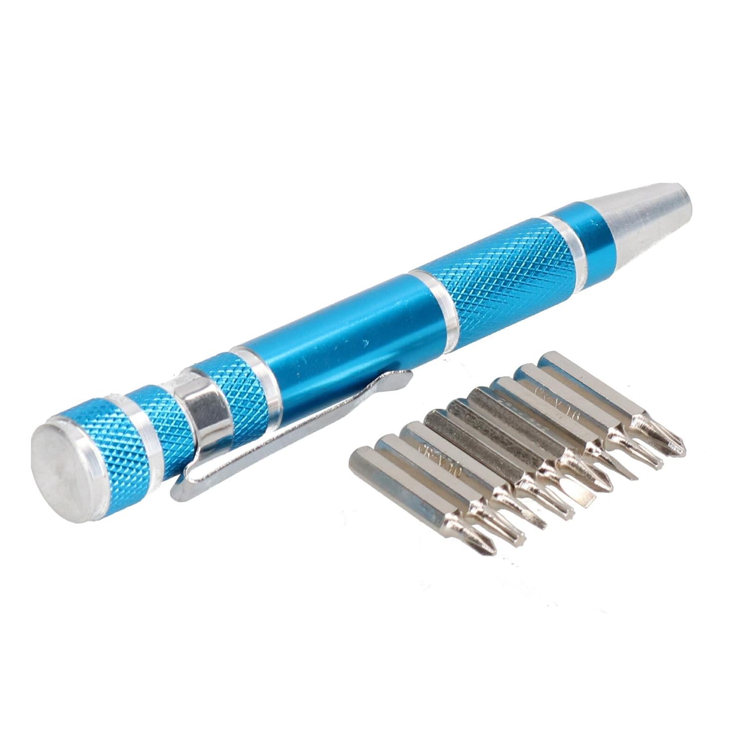 6 in 1 Präzisions-Schraubendreher, Kreuzschlitz, Schlitz, Push-Up-Design, Bit-Set SIL249
