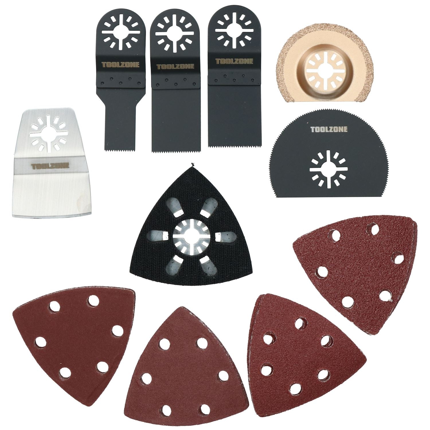 Ensemble d'accessoires pour outils oscillants multifonctions 27 pièces pour ponçage, meulage, découpe