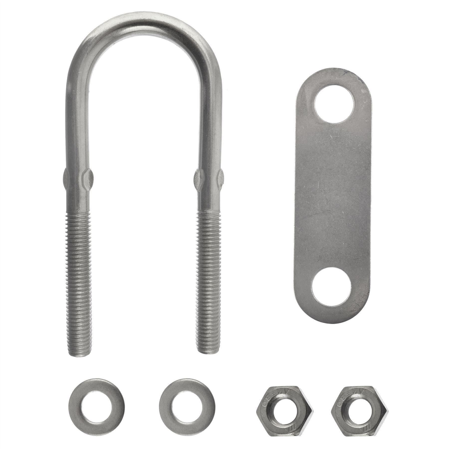 Boulons en U / Boulons en N M12 50 mm x 140 mm en acier inoxydable de qualité marine pour remorque de bateau