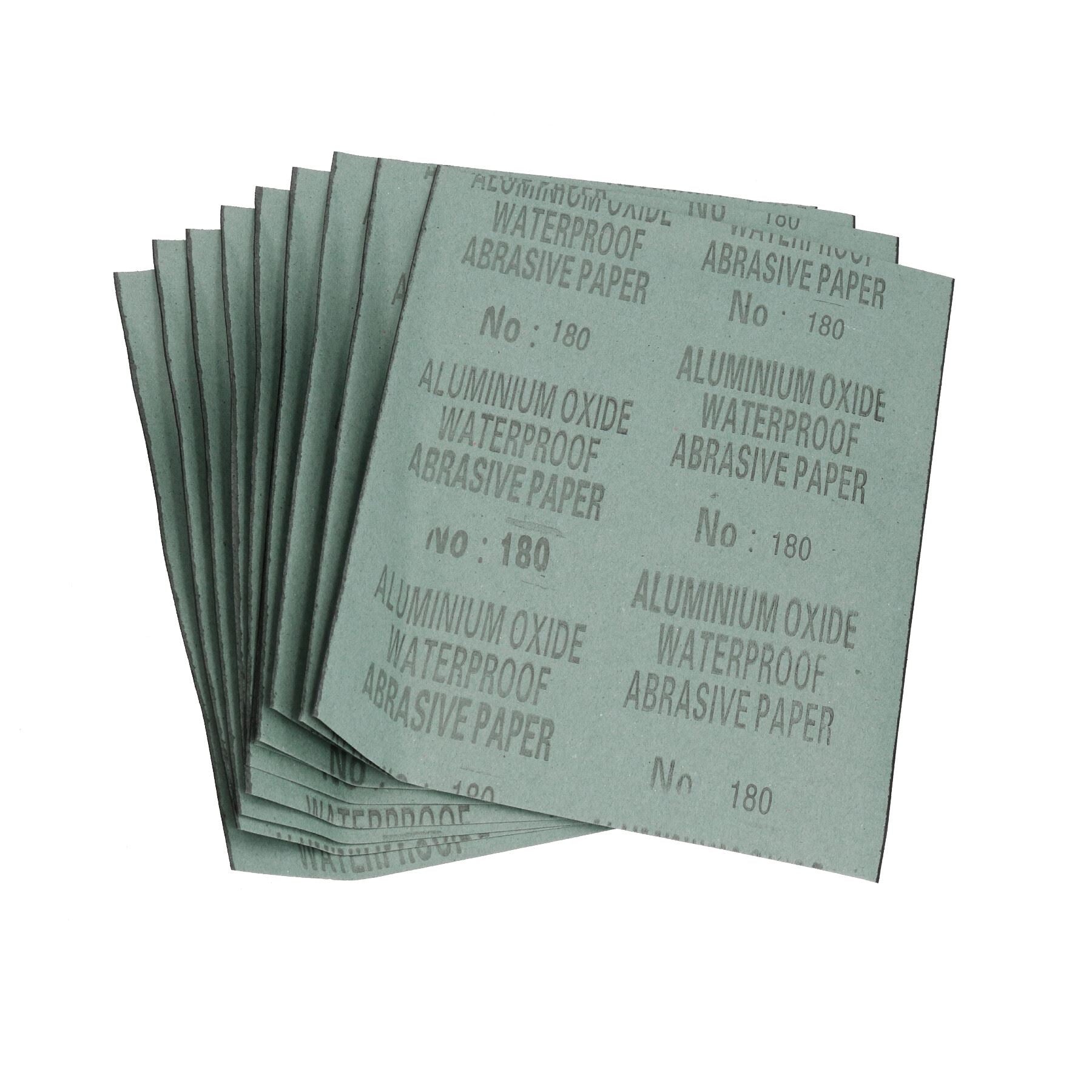 Feuilles abrasives en papier de verre humide et sec, grain 180, imperméables