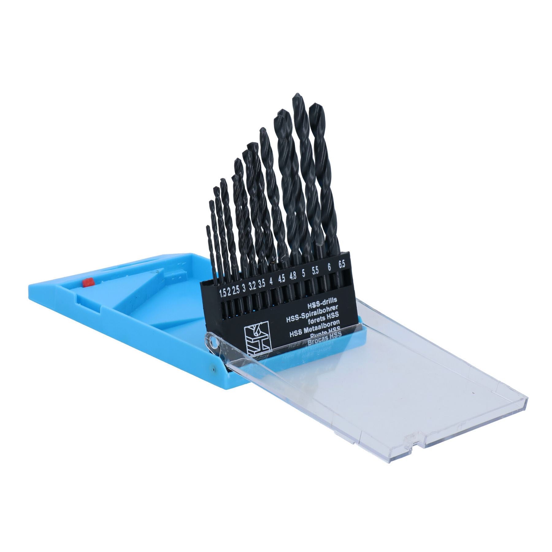 HSS Spiralbohrer Set 13-teilig metrisch 1,5mm - 6,5mm Metall Holz Präzision