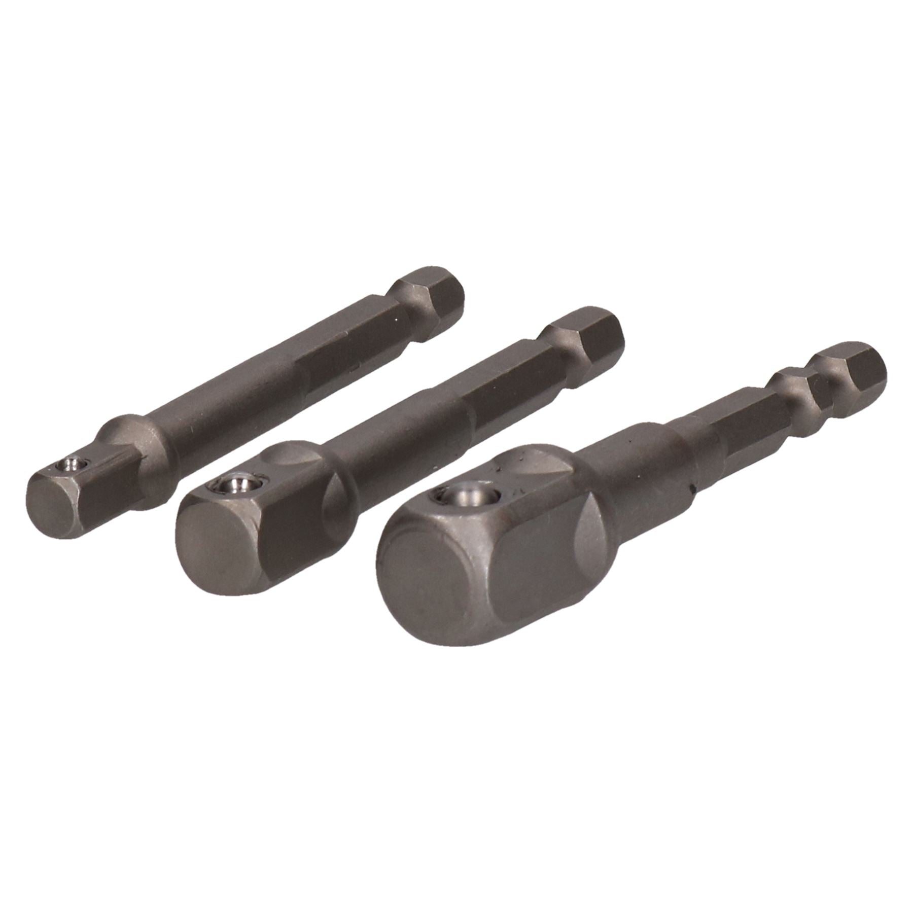 Barre d'extension d'alimentation 3 pièces Adaptateurs de tournevis à douille hexagonale Allen 1/4" 3/8" + 1/2"