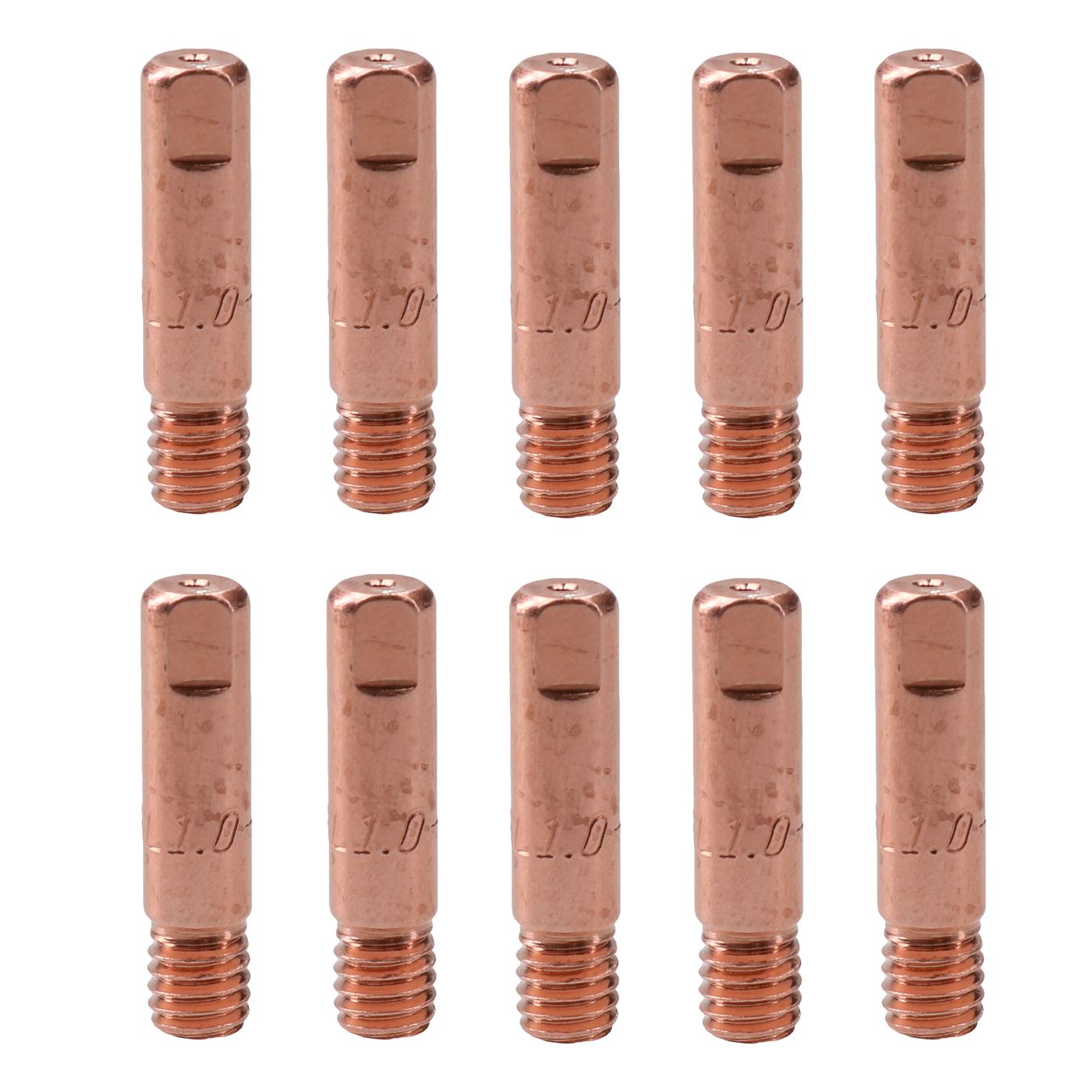 1 shroud & 10 x 1.0mm Contact Tips MIG Welding Binzel Style Euro Torch MB15