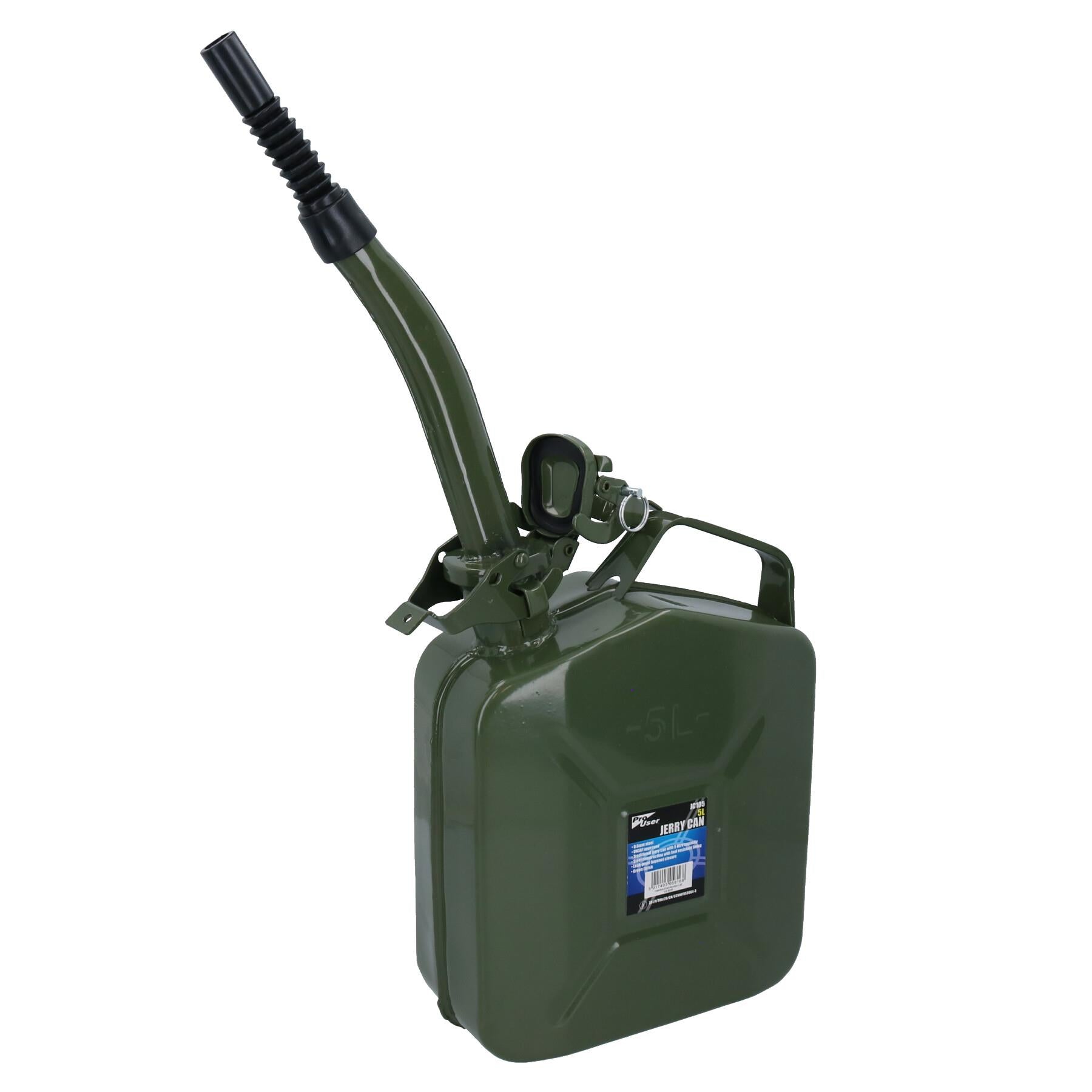 5 Liter Metall-Kraftstoffkanisterhalter, Vorratsbehälter + flexibler Kraftstoffausgießer