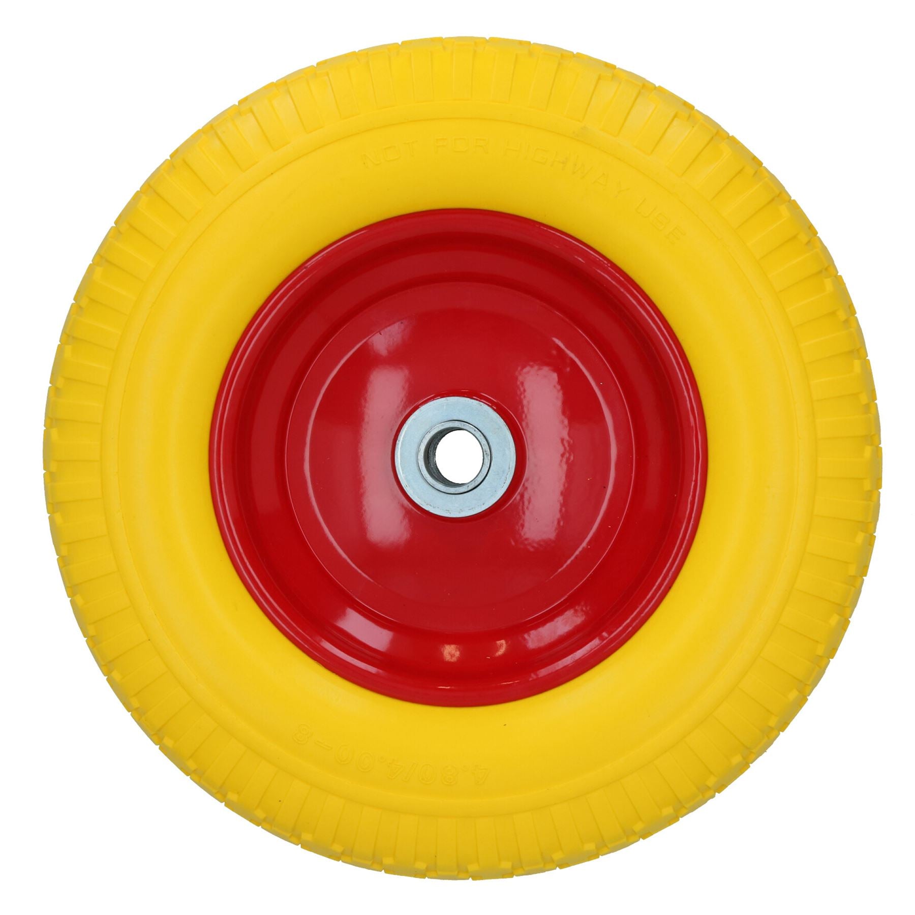 Roue de brouette anti-crevaison remplie de mousse de 14,5 pouces, alésage de 25 mm, capacité de 200 kg