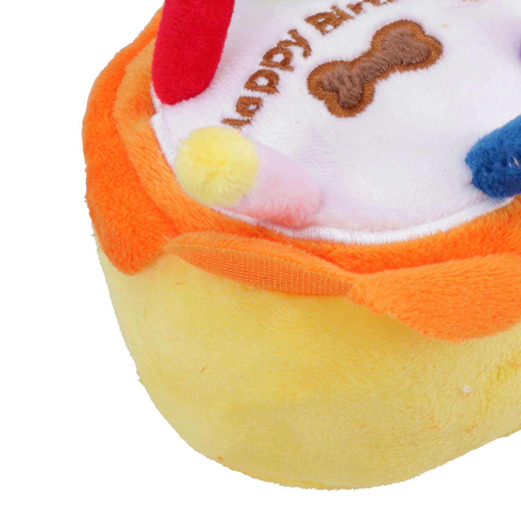 Jouet en peluche super doux et couineur pour petit gâteau d'anniversaire pour chien et chiot, cadeau d'anniversaire