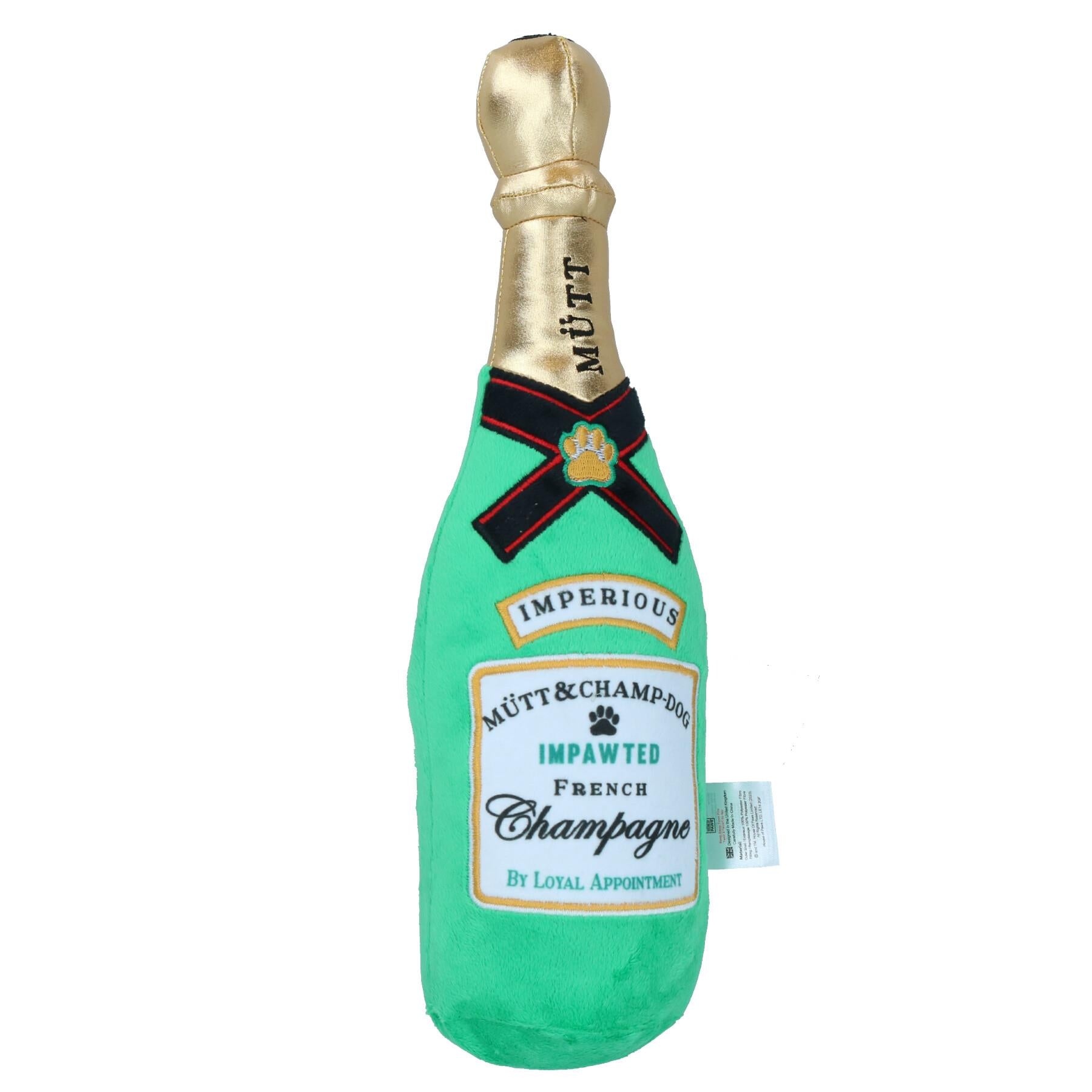 Cadeau de Noël pour chien Bouteille de champagne en peluche Jouet en peluche couineur Cadeau