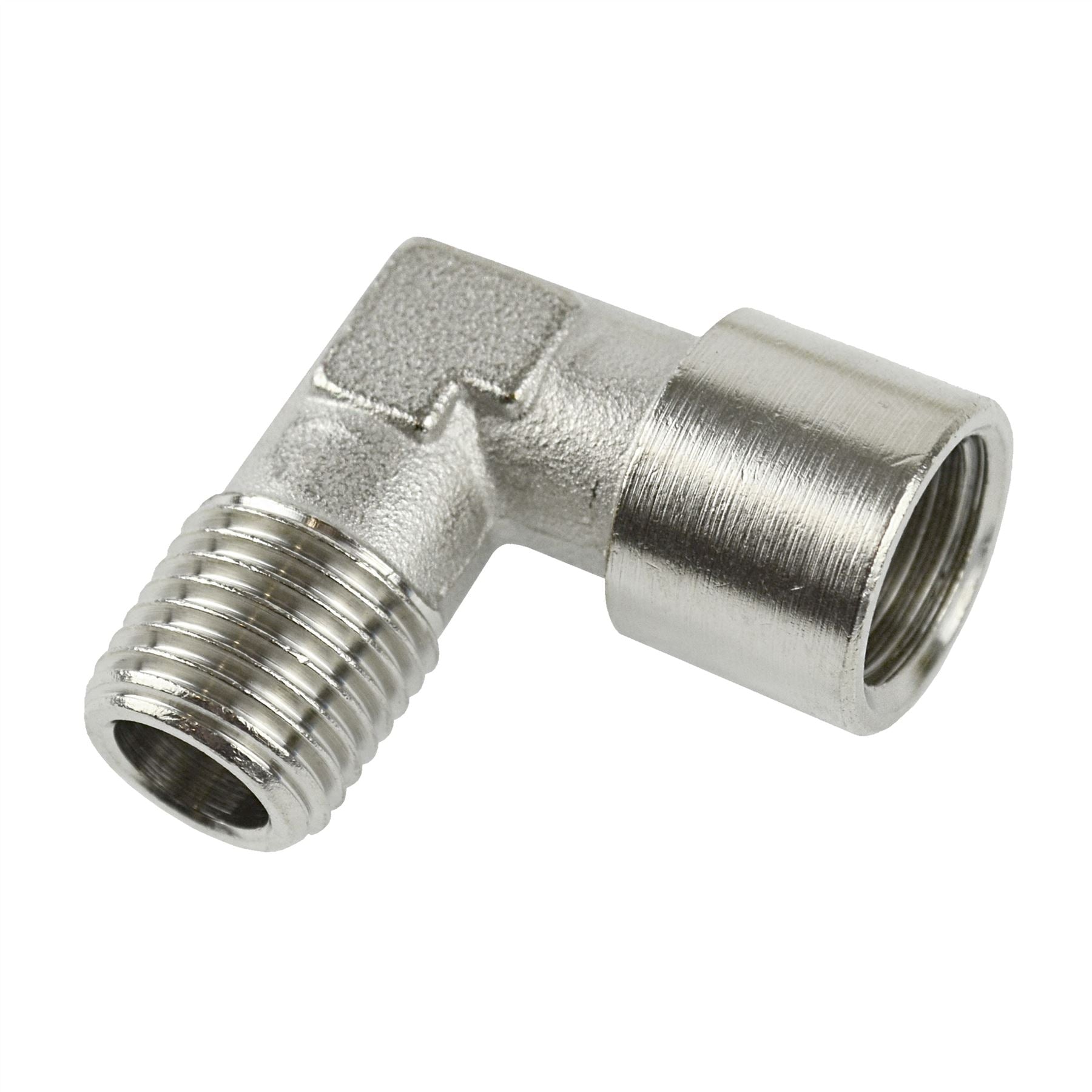 Coude à 90° 1/4" / 1/8" Raccord fileté mâle vers femelle pour conduite d'air