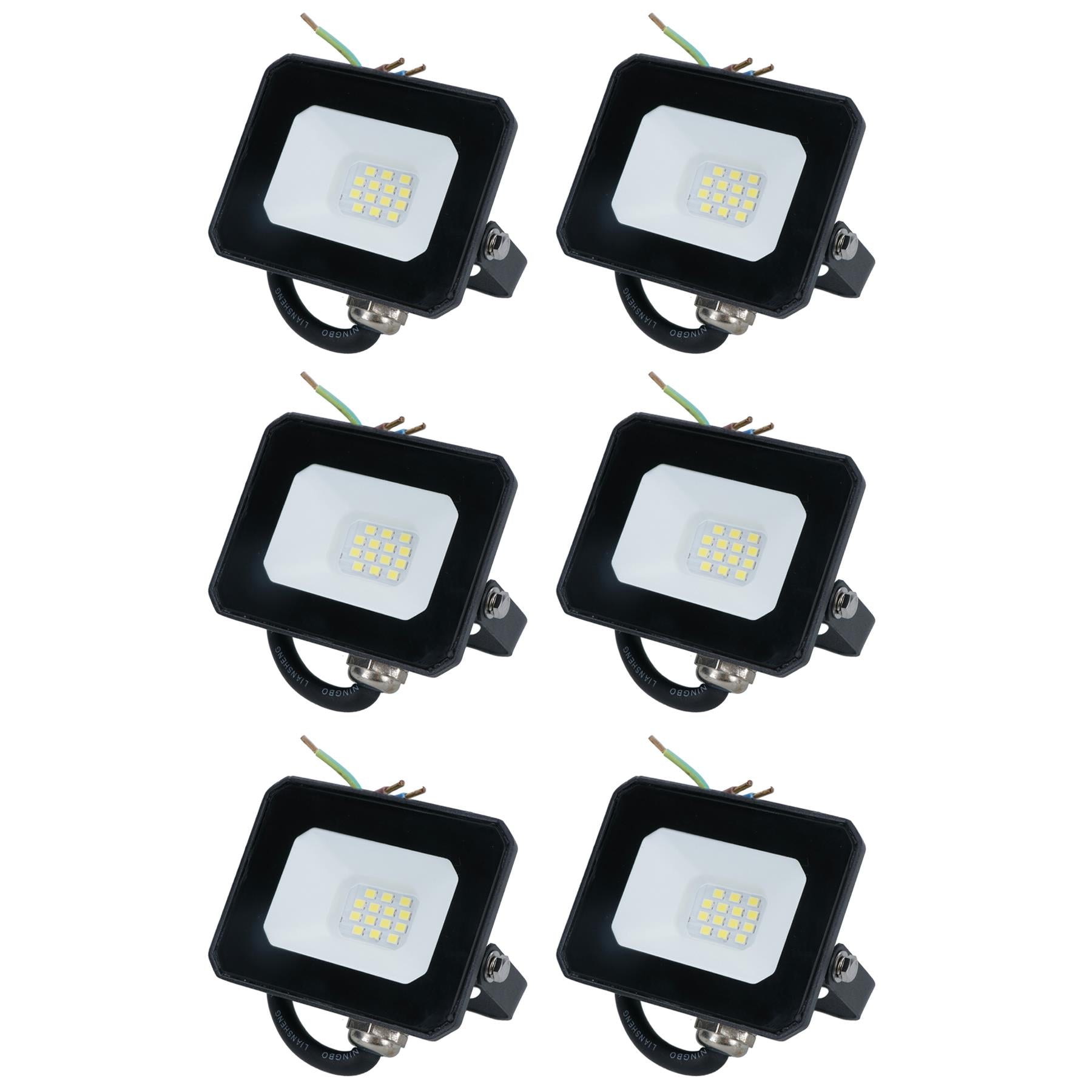 10 Watt LED Mini Floodlight Garden Lighting 800 Lumens IP65 + Mounting Bracket