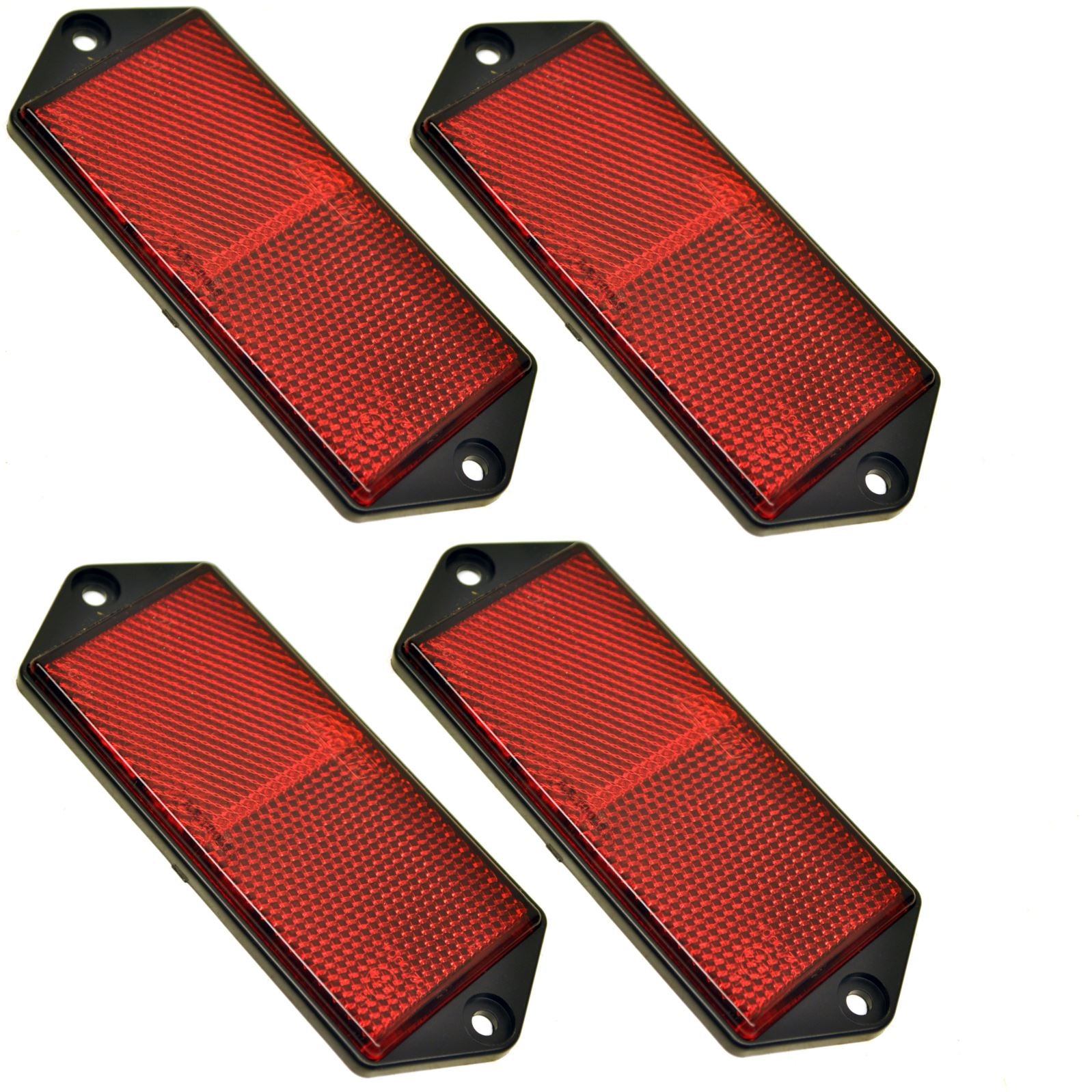 Grands réflecteurs latéraux rectangulaires de couleur ambre, rouge ou blanc pour poteaux de clôture/portail de remorques