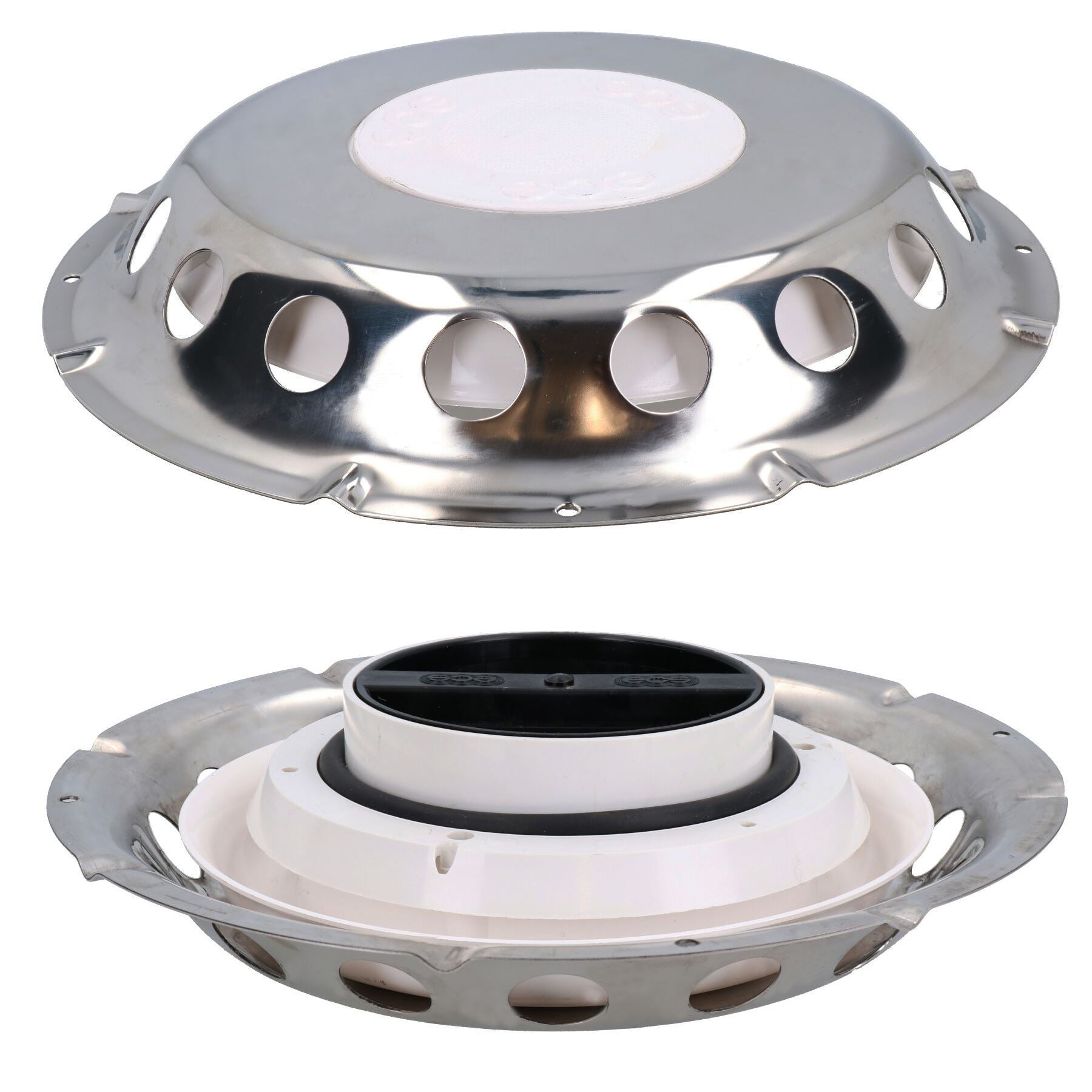 Aérateur de toit Ventair Ventilateur statique Couvercle en acier inoxydable refermable Bateau Camping-car