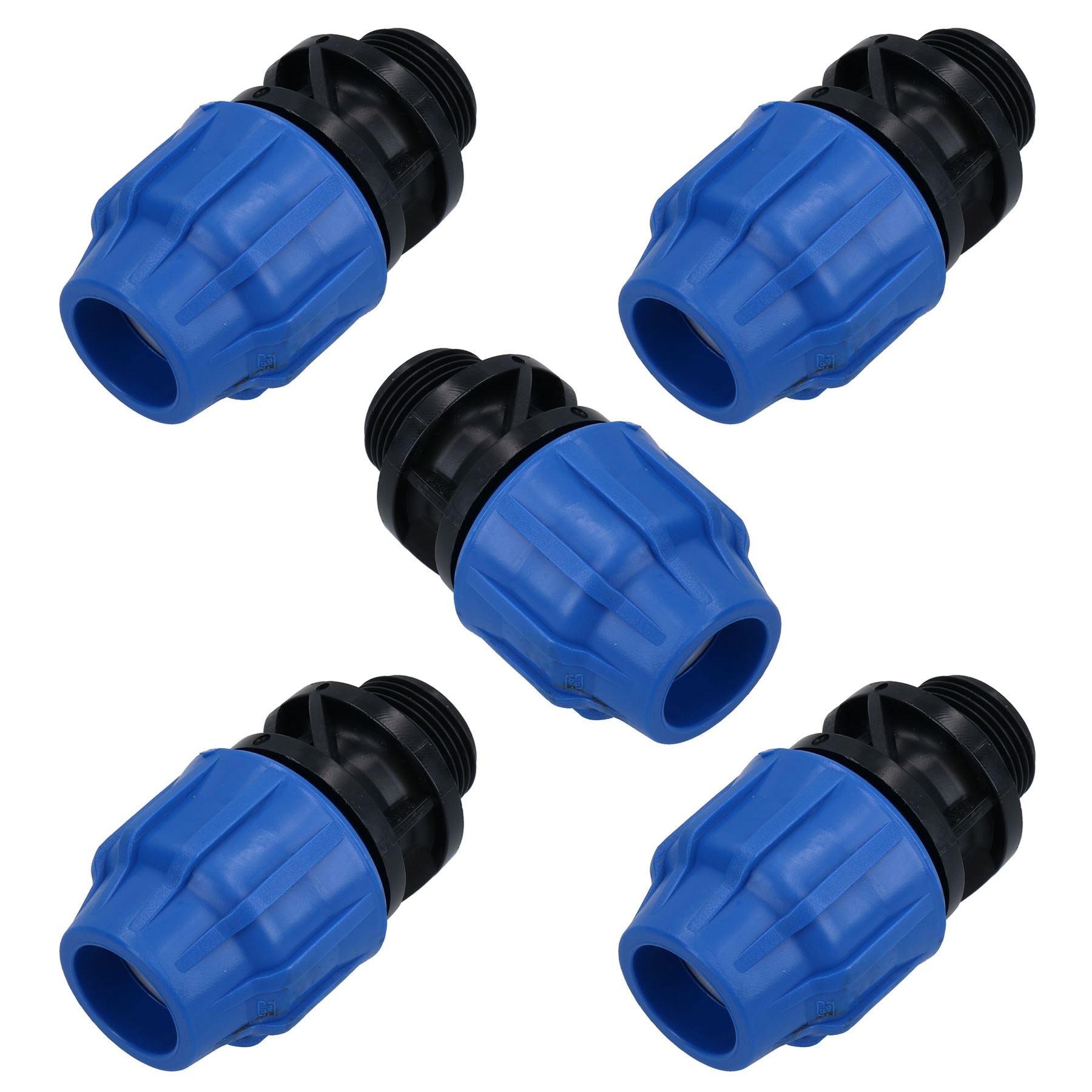 Raccord de compression pour adaptateur mâle MDPE 25 mm x 1" pour tuyau d'eau PN16