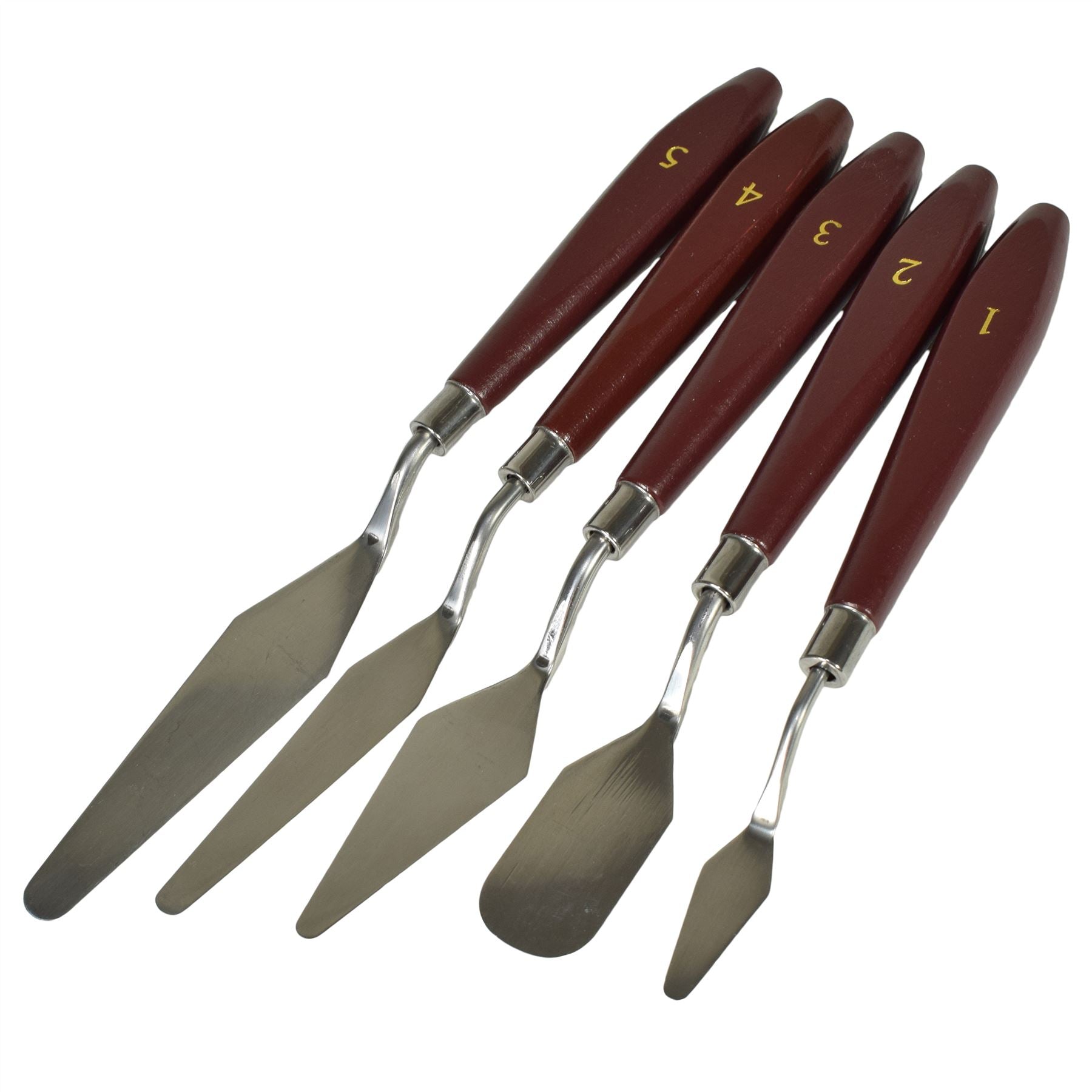Ensemble de 5 couteaux à palette pour peinture à l'huile et à l'acrylique, couteaux à spatule flexibles pour artistes