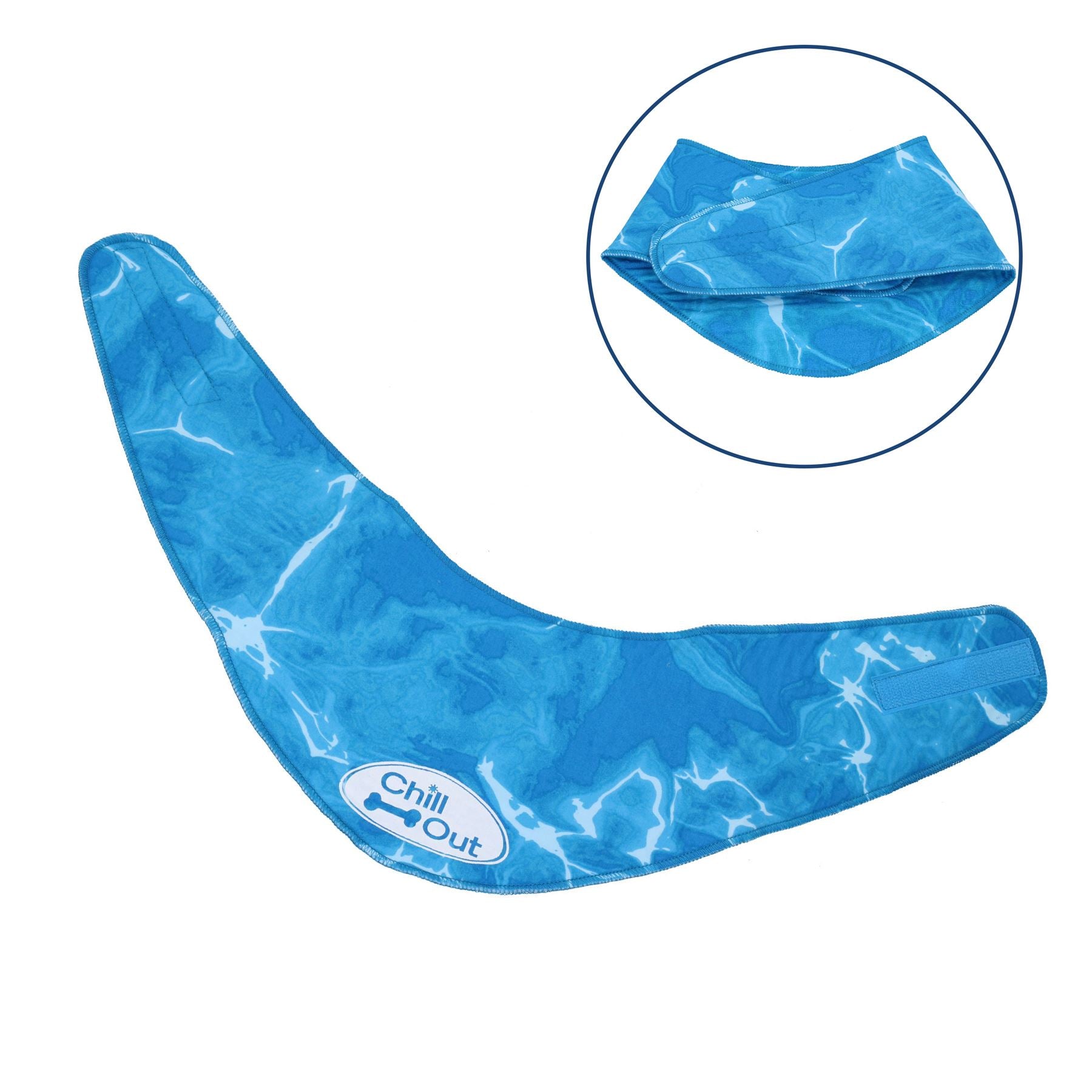 Chillout Cooling Cool Dog Ice Bandana Heat Relief Large Neck Size 44-52cm