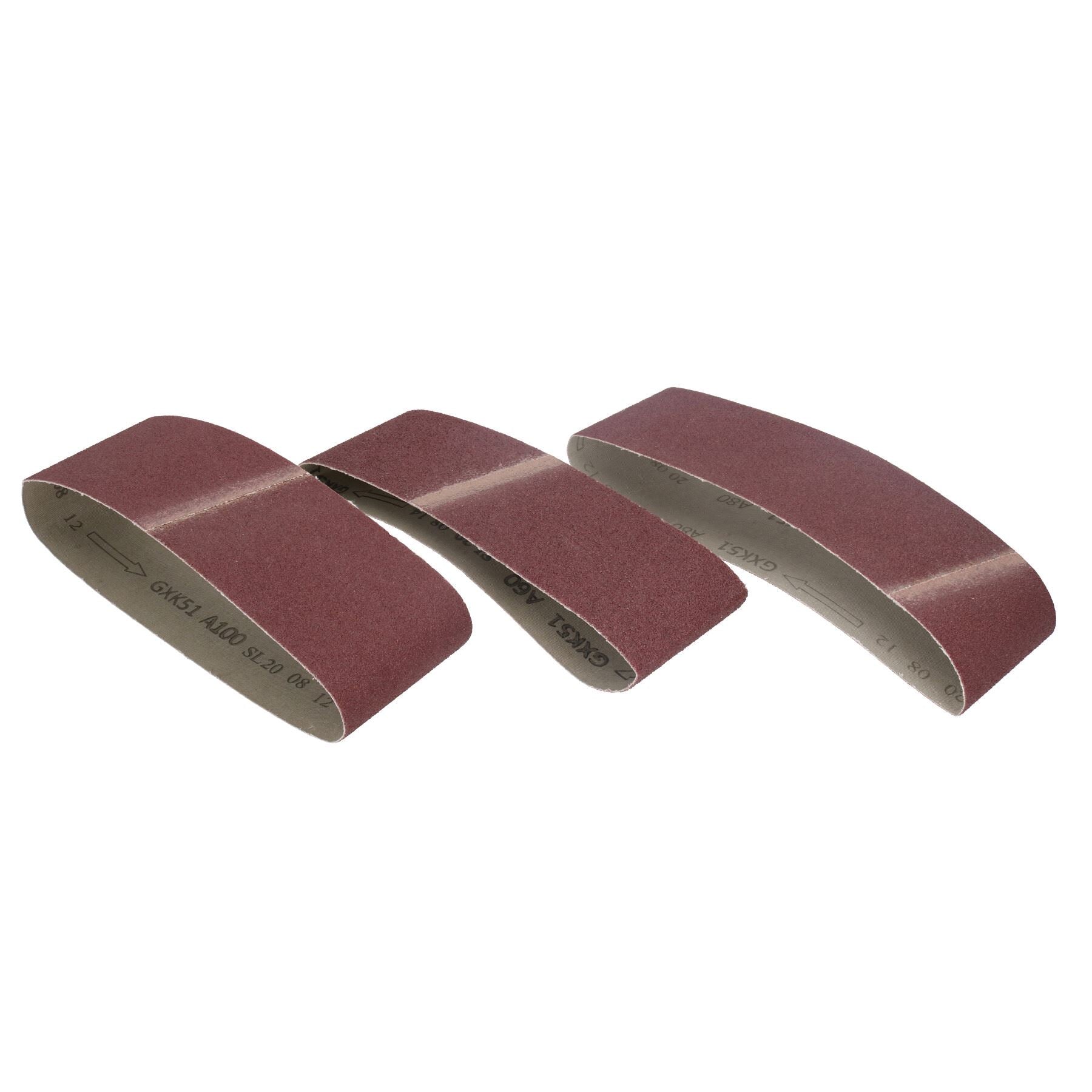 Bandes abrasives à grains mixtes 533 mm x 75 mm pour ponceuse à lime électrique