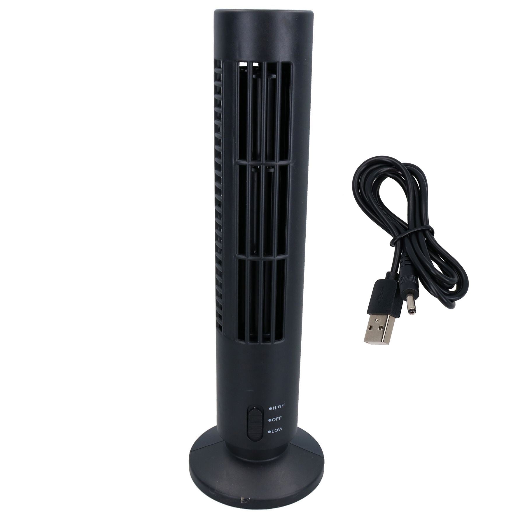 33cm USB Desktop Work Tower Cooling Cooler Fan 2 Speed Compact Slimline