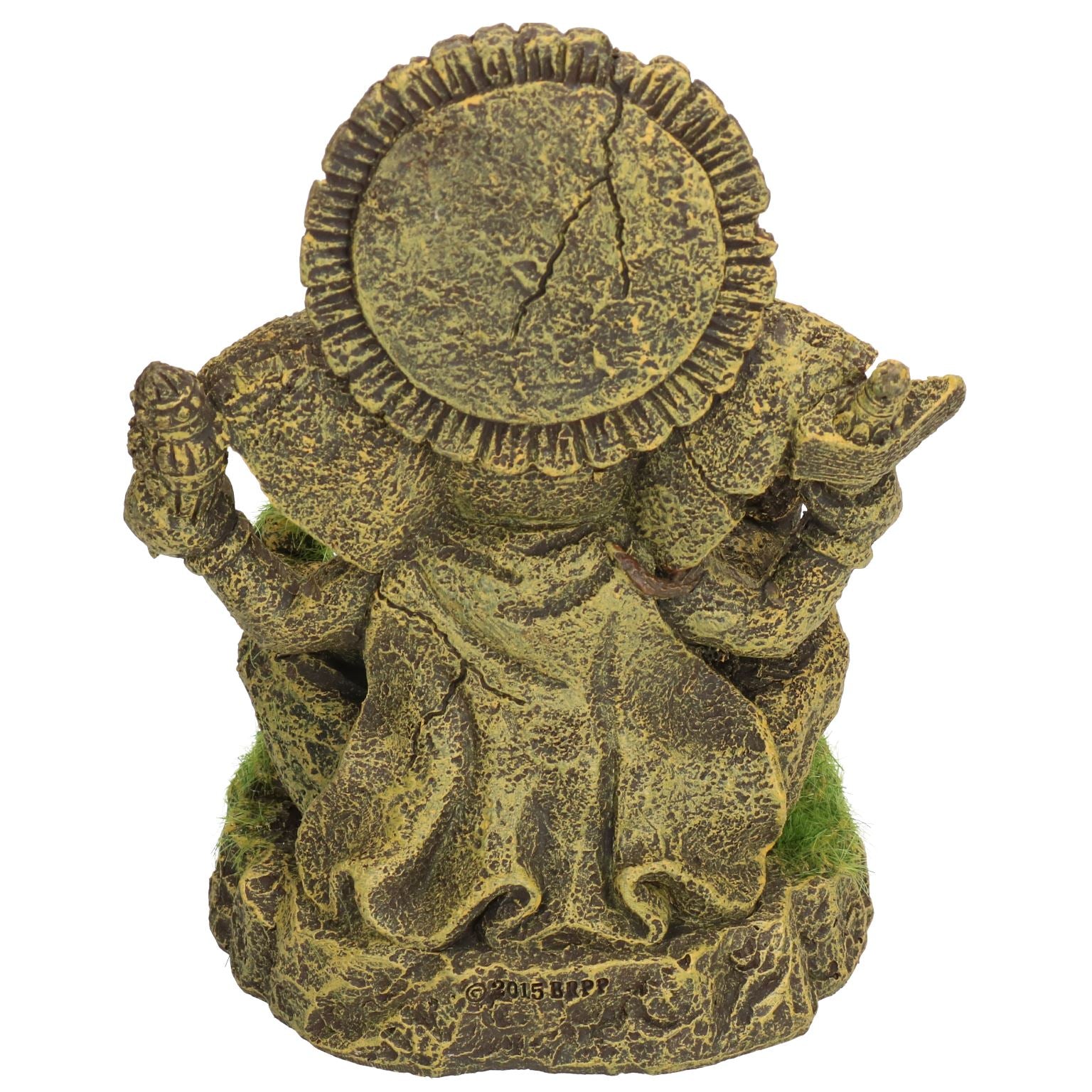 Décoration d'aquarium aquatique en forme de Ganesh recouvert de mousse 12 x 10 x 15