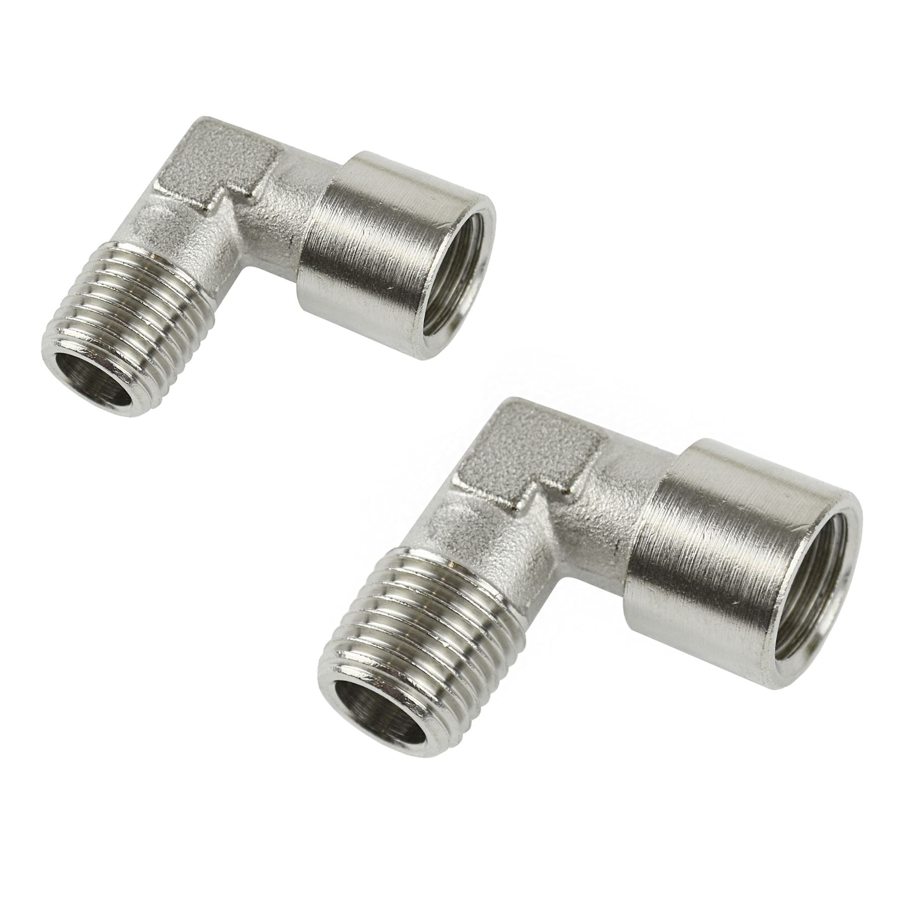 Coude à 90° 1/4" / 1/8" Raccord fileté mâle vers femelle pour conduite d'air