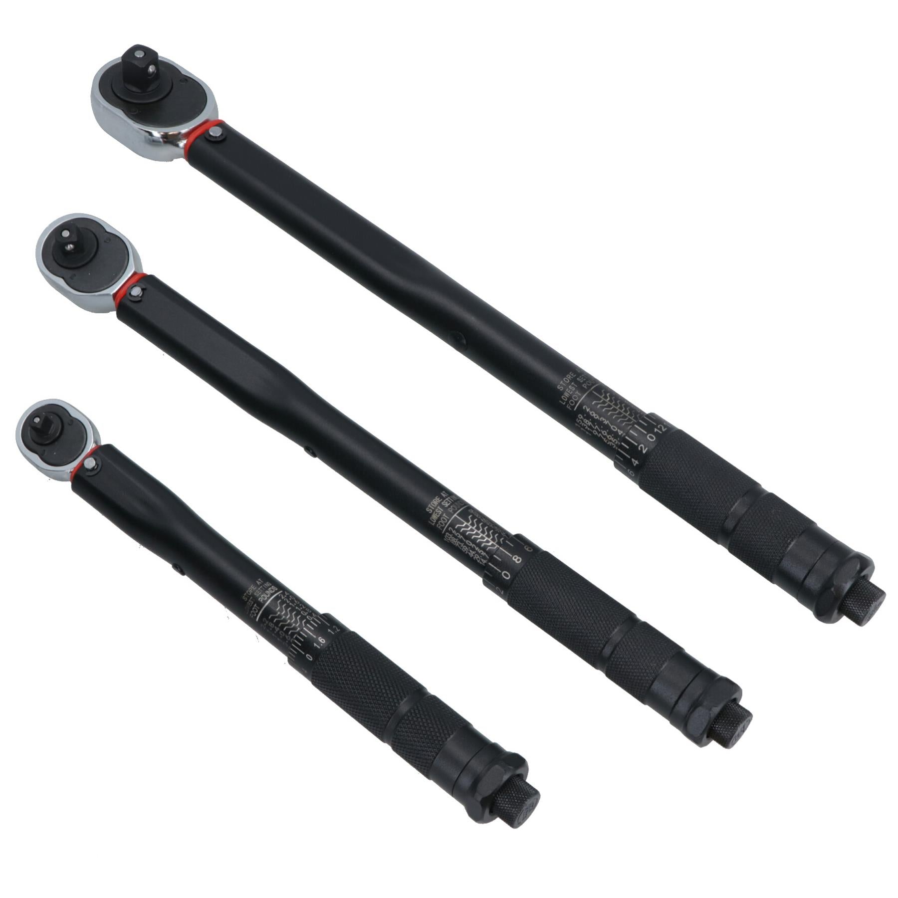 3pc Calibrated Adjustable Torque Wrench 2 - 230Nm 17 - 170ft/lbs Mixed Drive