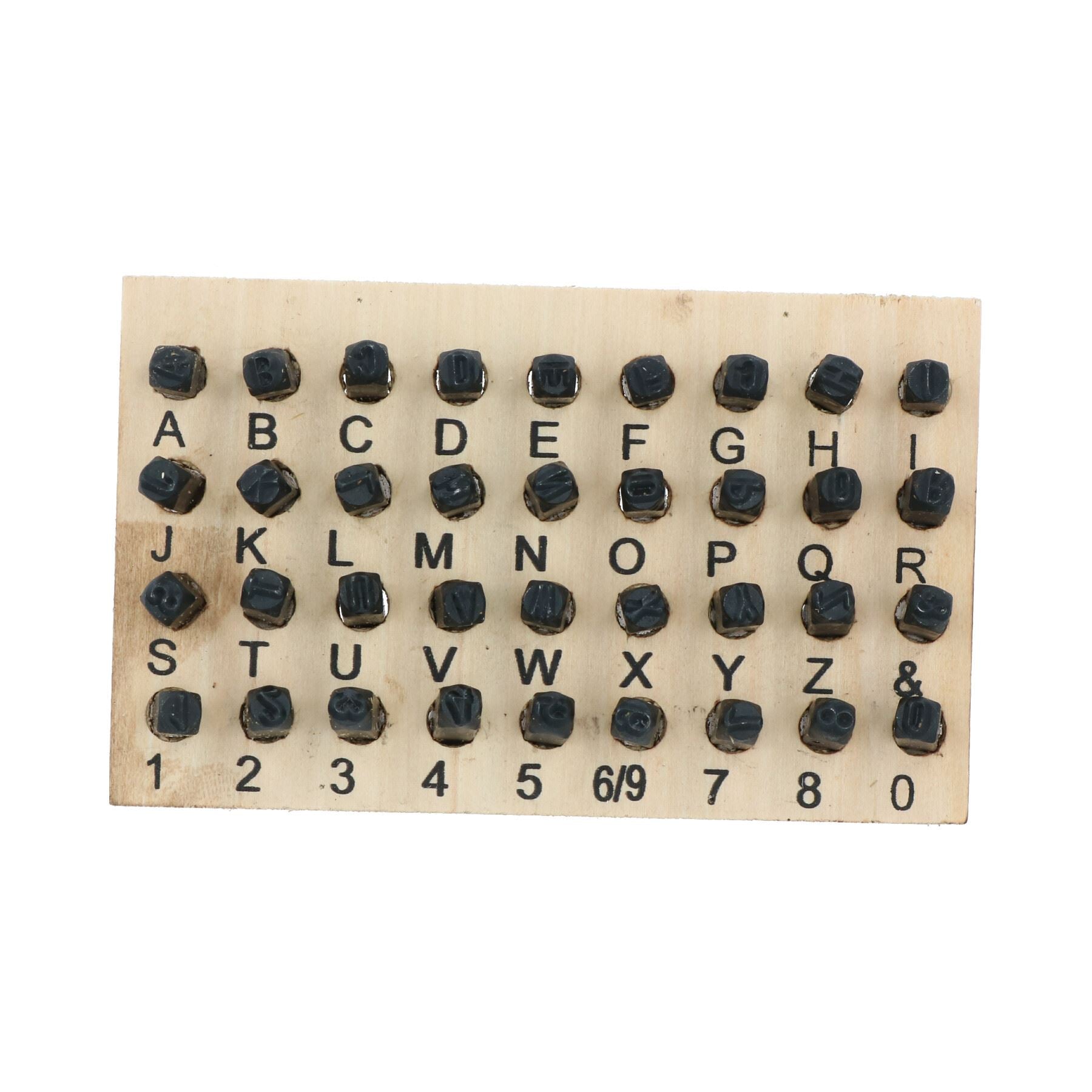 Ensemble de tampons pour lettres et chiffres de 3 mm et 5 mm, tampons perforateurs en métal TE102_TE132