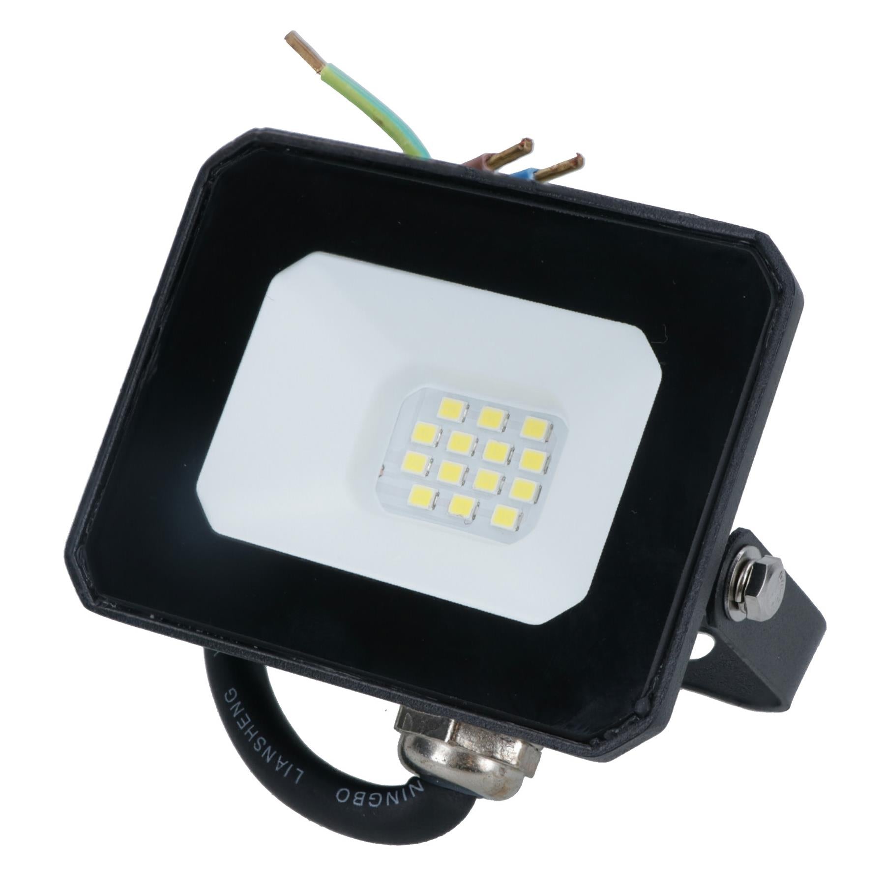 10 Watt LED Mini Floodlight Garden Lighting 800 Lumens IP65 + Mounting Bracket