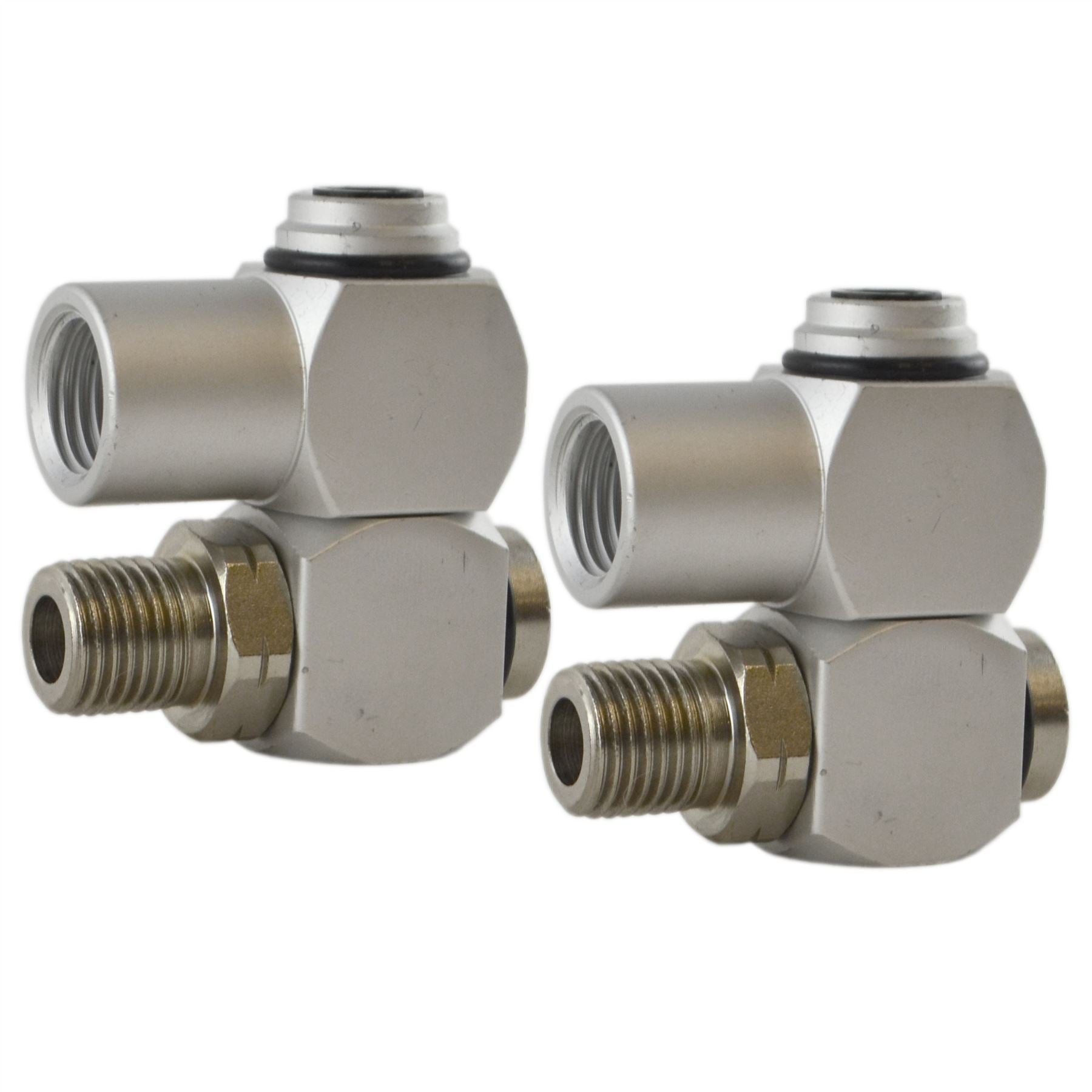 Raccord de compresseur d'air mâle/femelle 1/4" BSP pivotant à 360 degrés 2 pièces