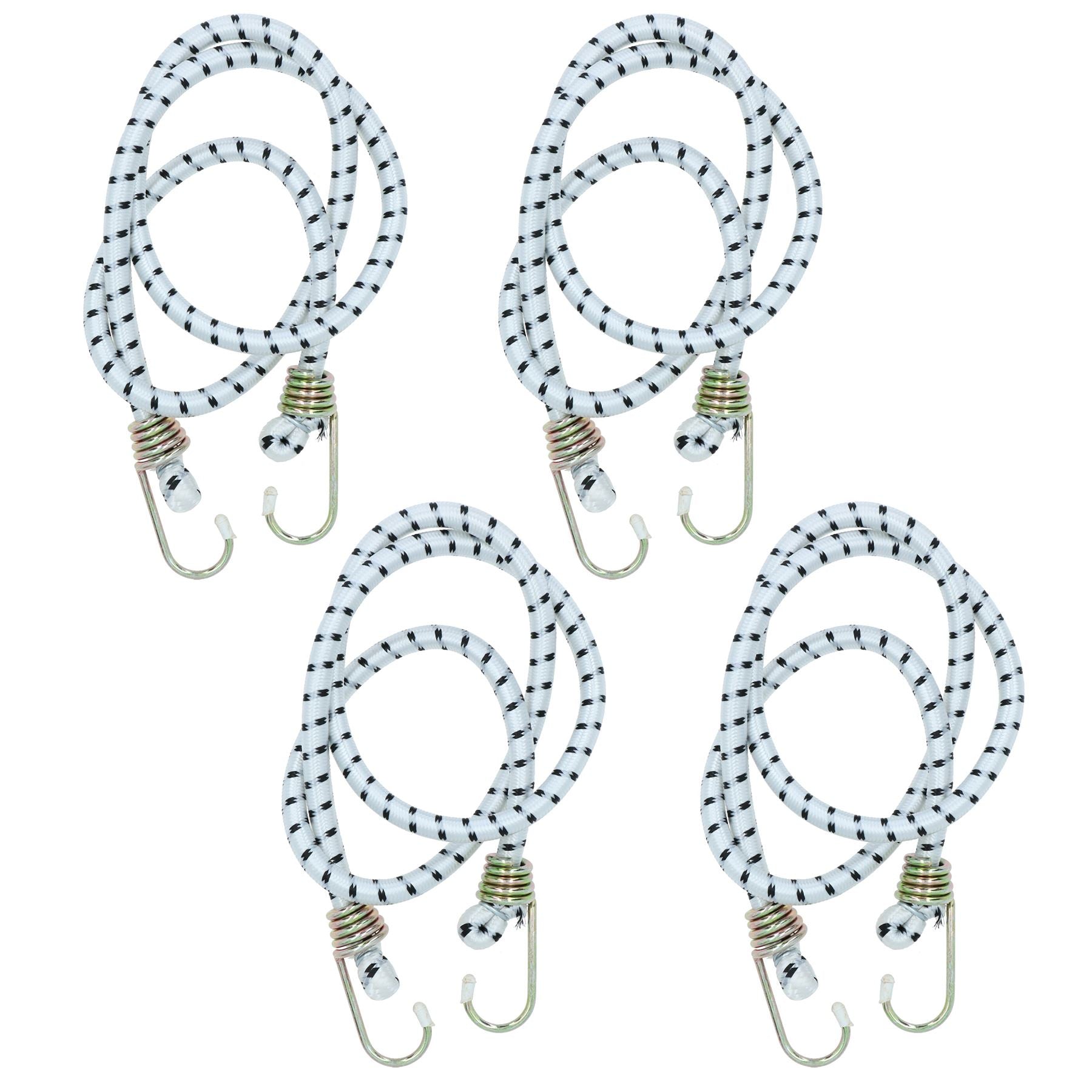 Cordons élastiques robustes de 48 po Attaches Attaches Crochets métalliques de fixation 6 pk
