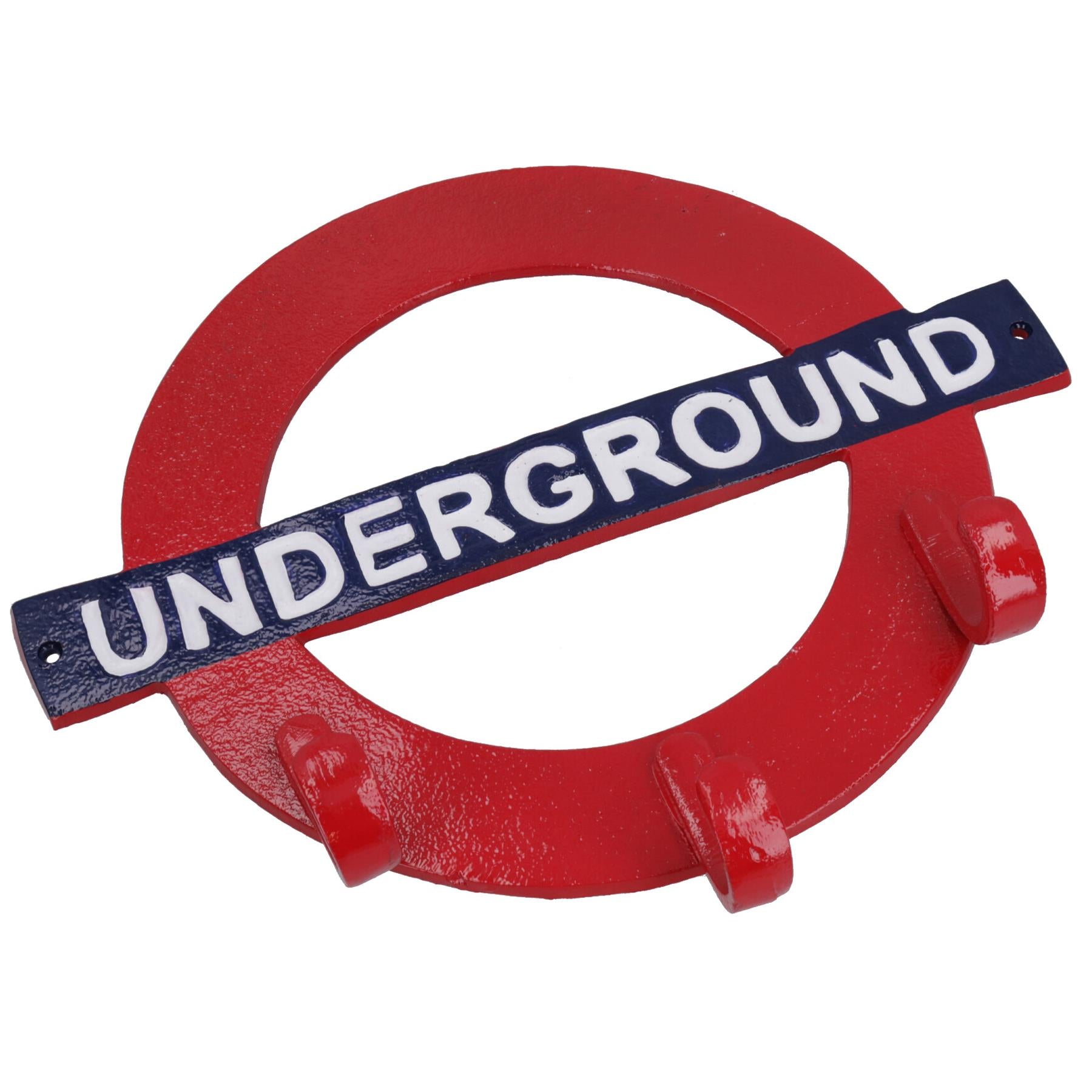 Underground Mantel Jacke Schlüsselhalter Rack 3 Haken Pegs Wand Halle Haus London