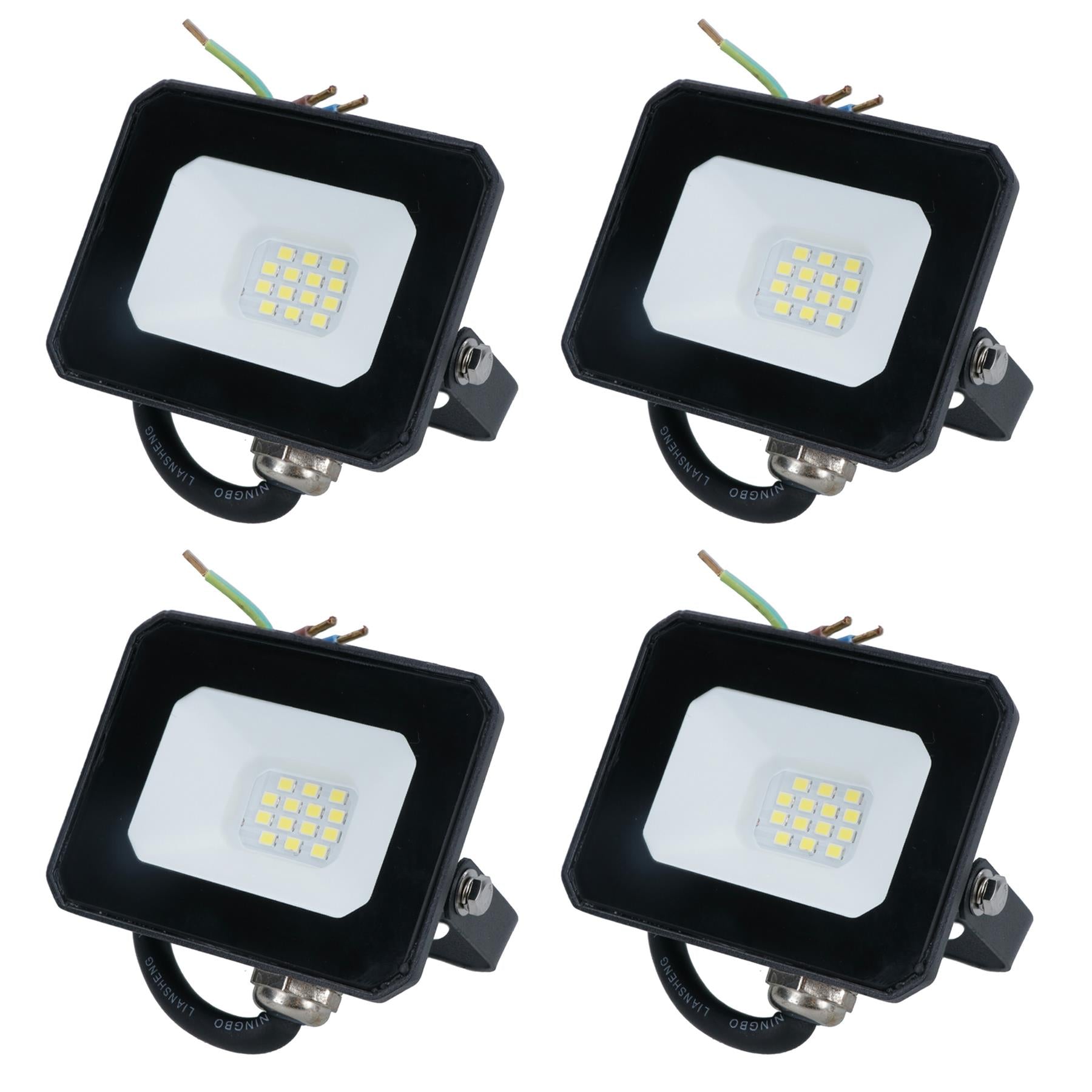 10 Watt LED Mini Floodlight Garden Lighting 800 Lumens IP65 + Mounting Bracket