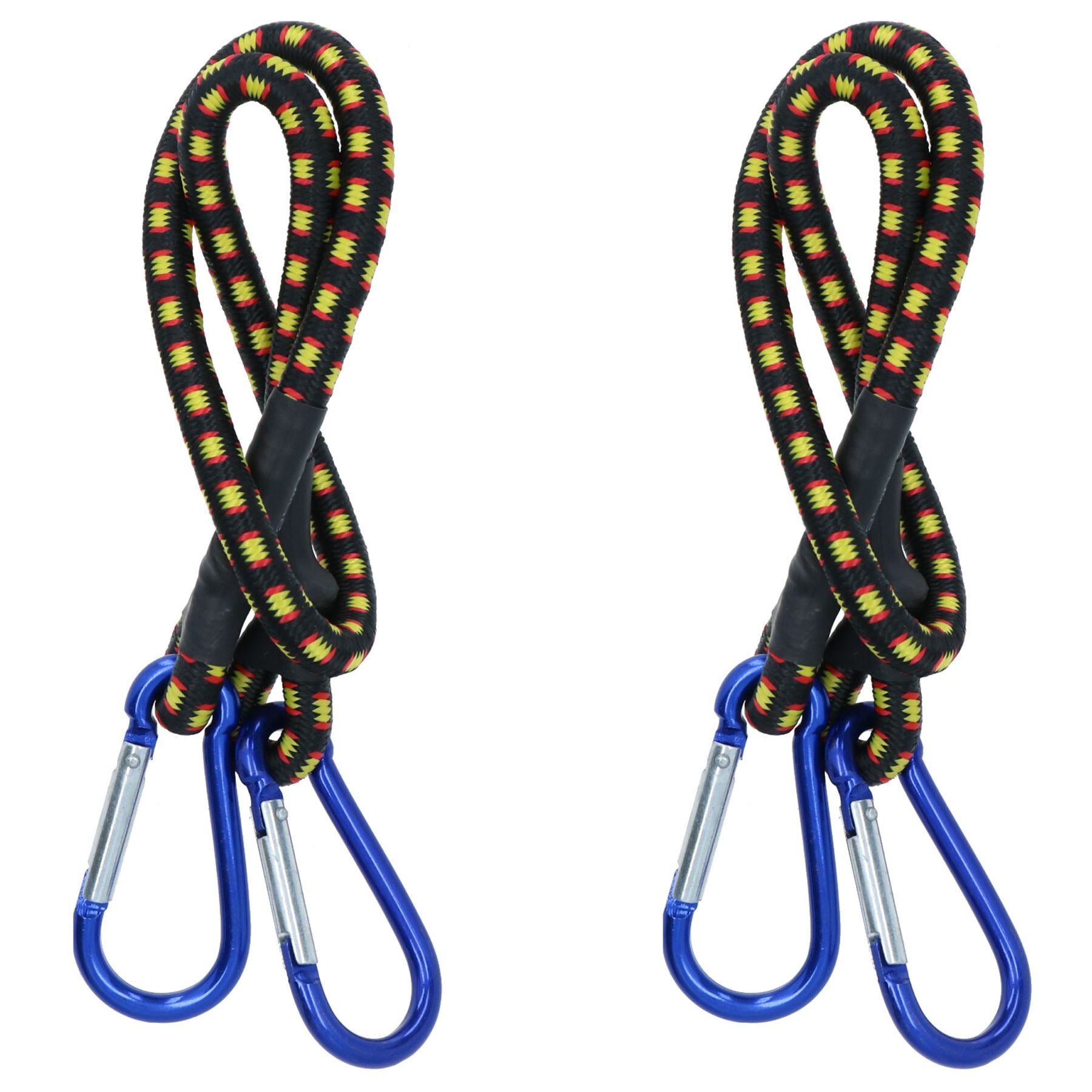 24” Bungee Strap with Aluminium Carabiners Hook Tie Down Fastener Holder