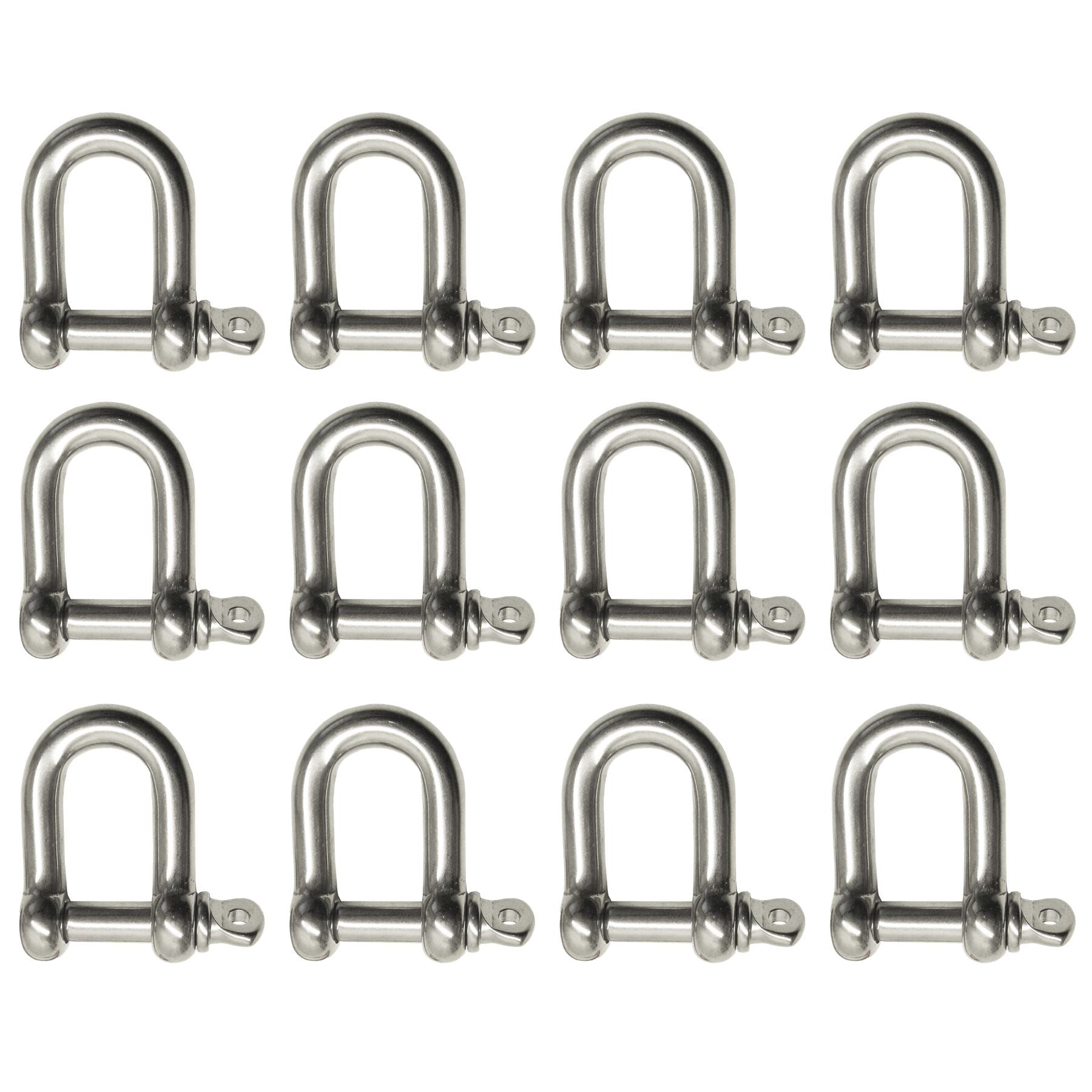 8mm / 10mm / 12mm Stainless Steel D Shackle Dee Link Marine Grade 316