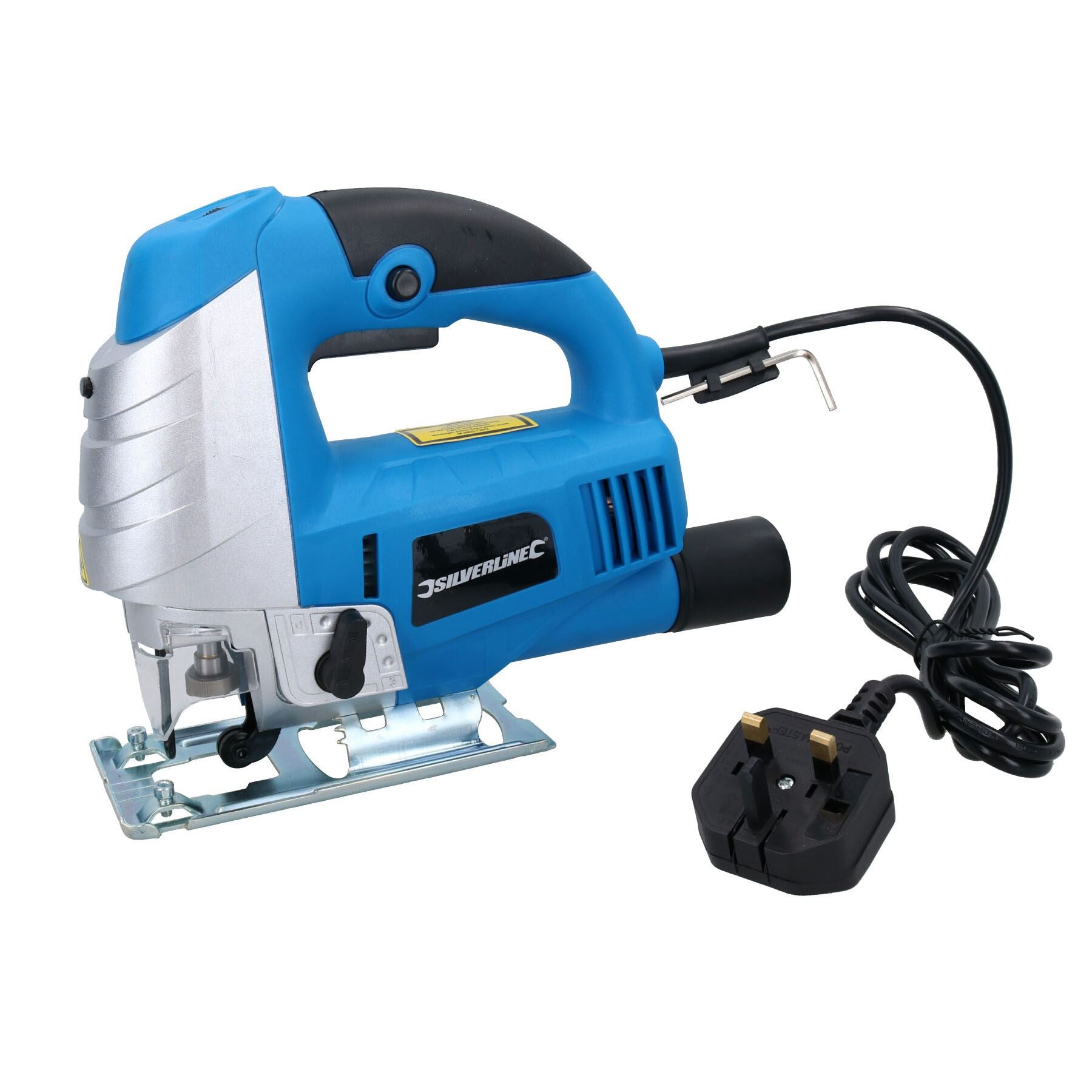 Scie sauteuse guidée par laser 710 W pour bois et acier Vitesse variable + port d'extraction de poussière