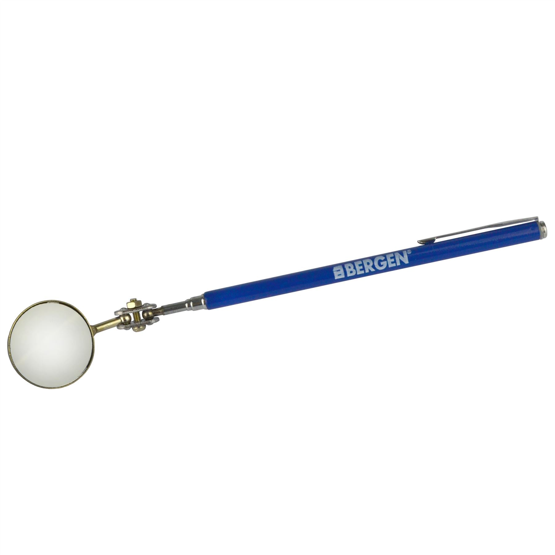 Miroir d'inspection télescopique extensible de 5 cm avec poignée en caoutchouc, taille 75-405 mm de long AT906