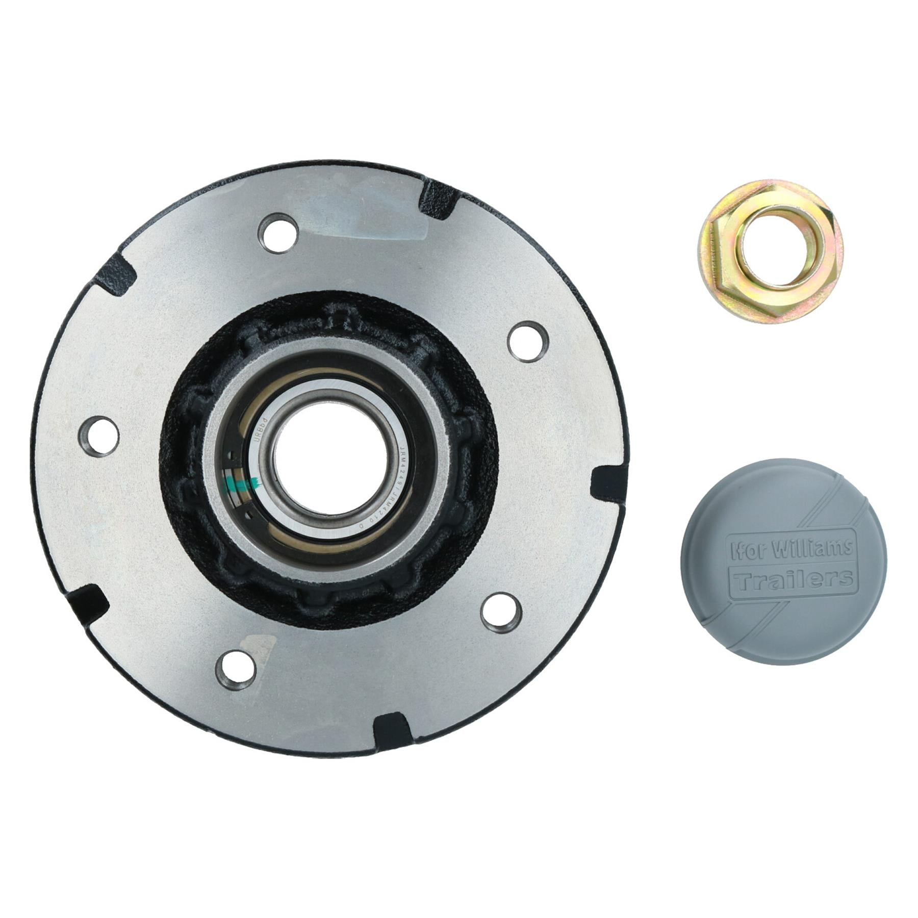 200 x 50 mm Bremstrommel und Lager für Ifor Williams Trailer 5 Bolzen 6-1/2" PCD