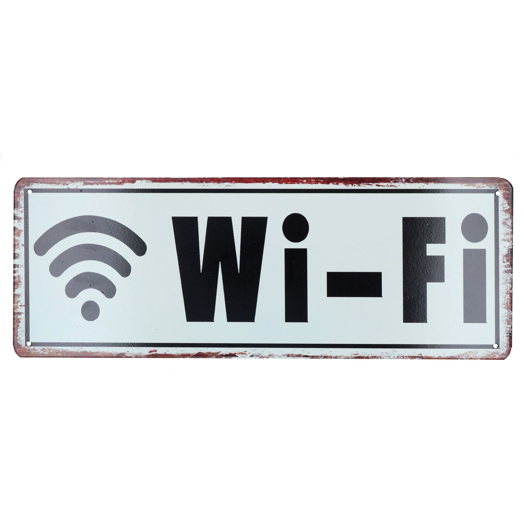 Plaque métallique rétro à suspendre pour WiFi, pour maison, boutique, café, cadeau - 36 x 13 cm