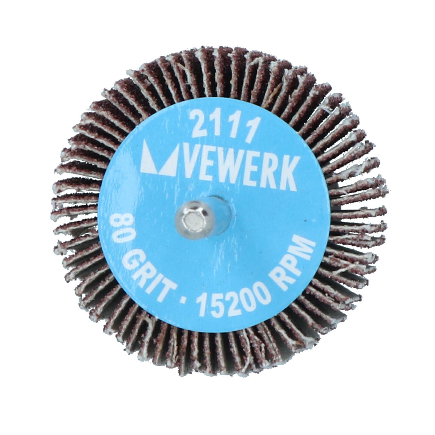 Disque à lamelles abrasif grain 80, 50 mm, tampons de polissage pour perceuses, tige de 6 mm