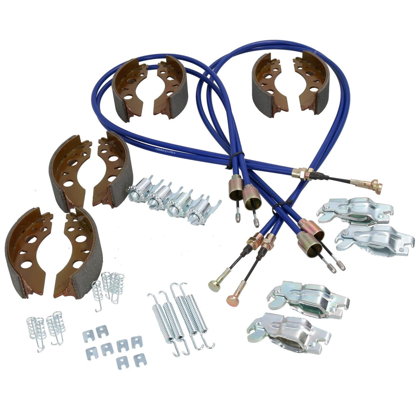 Kit de remise à neuf de mâchoires et de câbles de frein pour remorque de marchandises Indespension GT26084 2600 kg