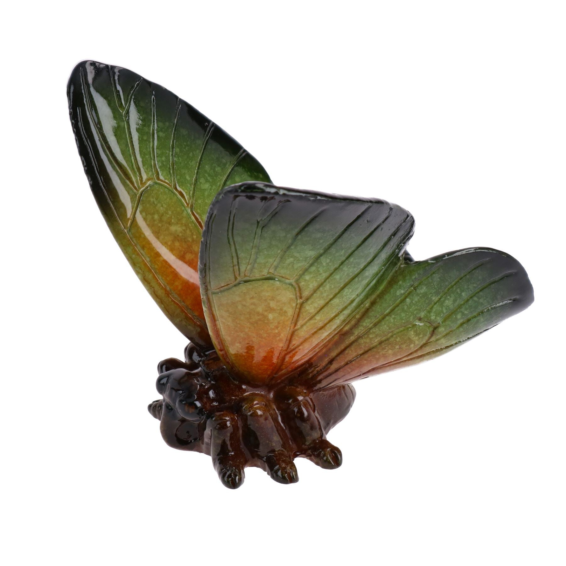 Grüner Schmetterling Harz Wandhalterung Schuppen Skulptur Statue Ornament Haus Garten