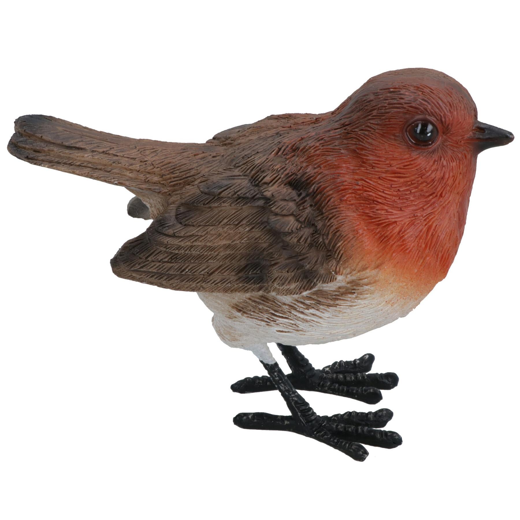Robin Red Brest Garden Sculpture Ornament Statue Resin Decoration Animal Bird