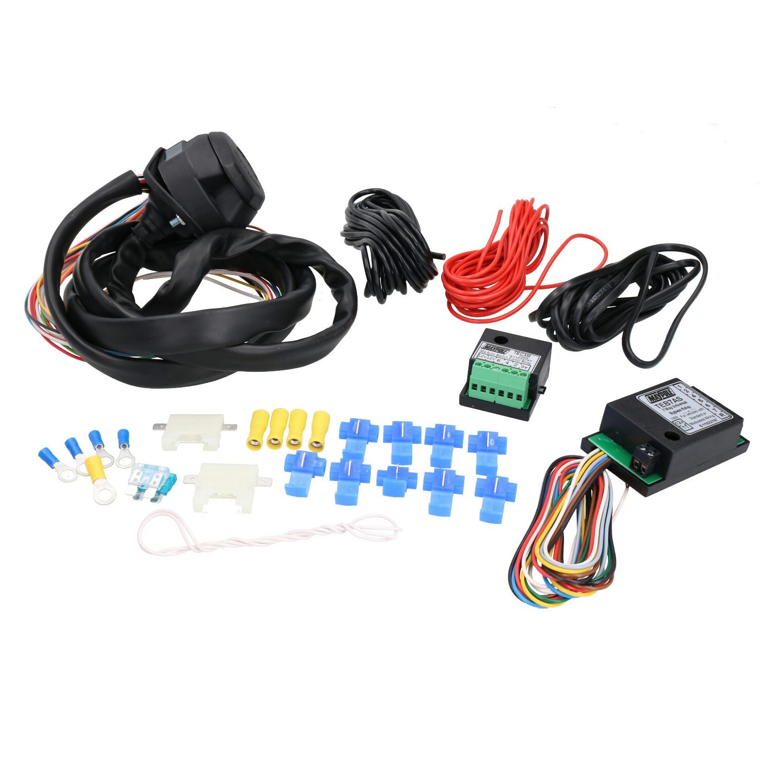AB Tools 13-Pin Trailer Socket Kit – Caravan Euro Plug With Brass Pins & Easy Wiring