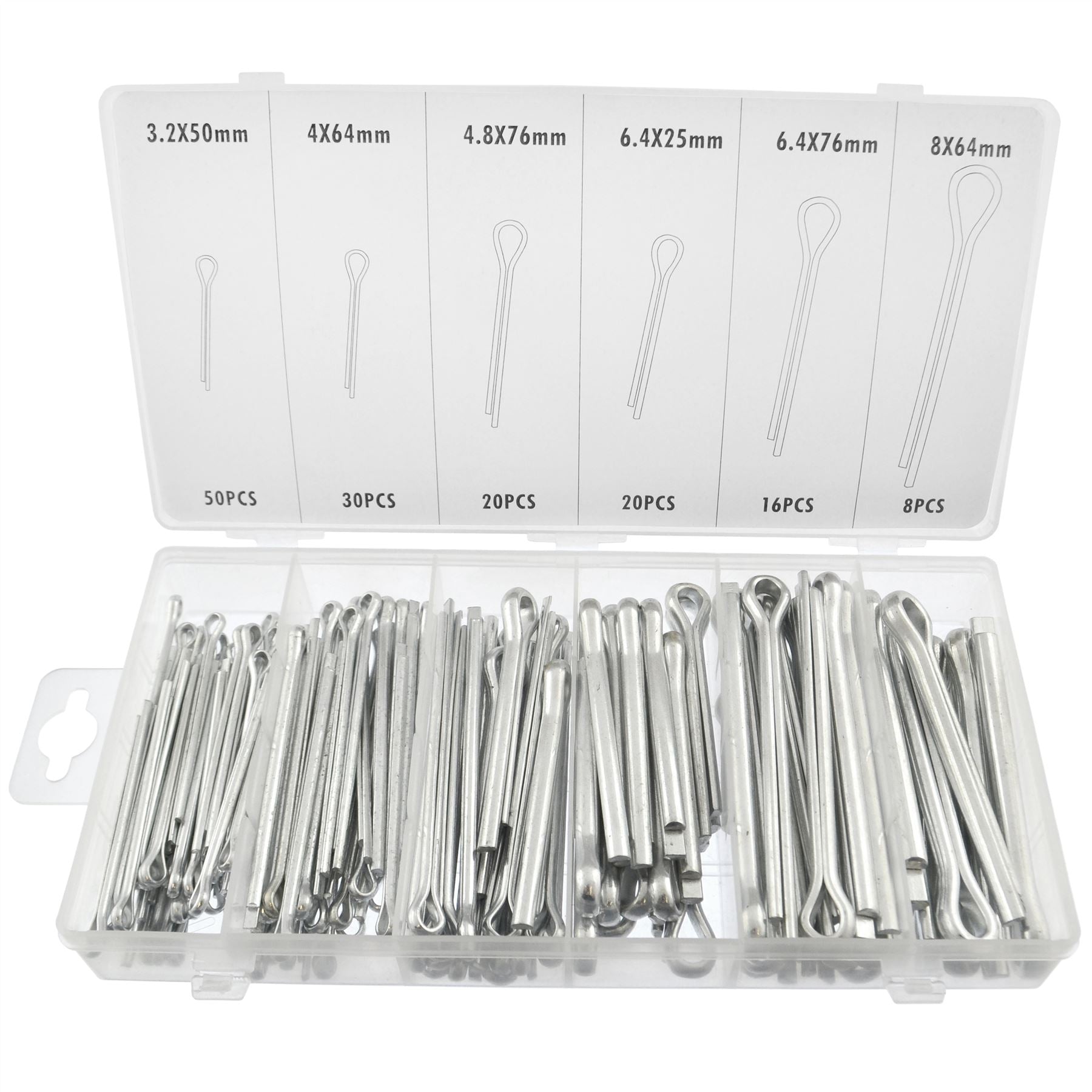 Cotter Pin Split Pins Large Sizes Fasteners 144pc AST13