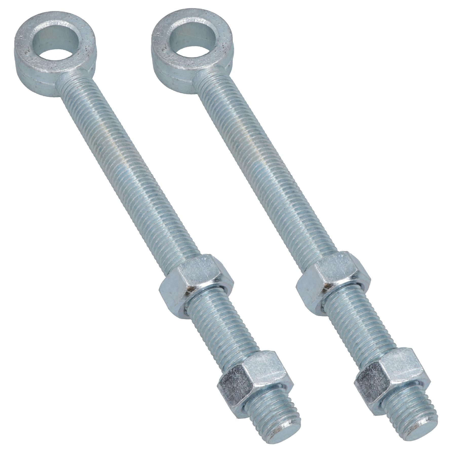 Swing Gate Long Eye Bolts Hinge + Nuts Adjustable Zinc Plated 12mm – 24mm