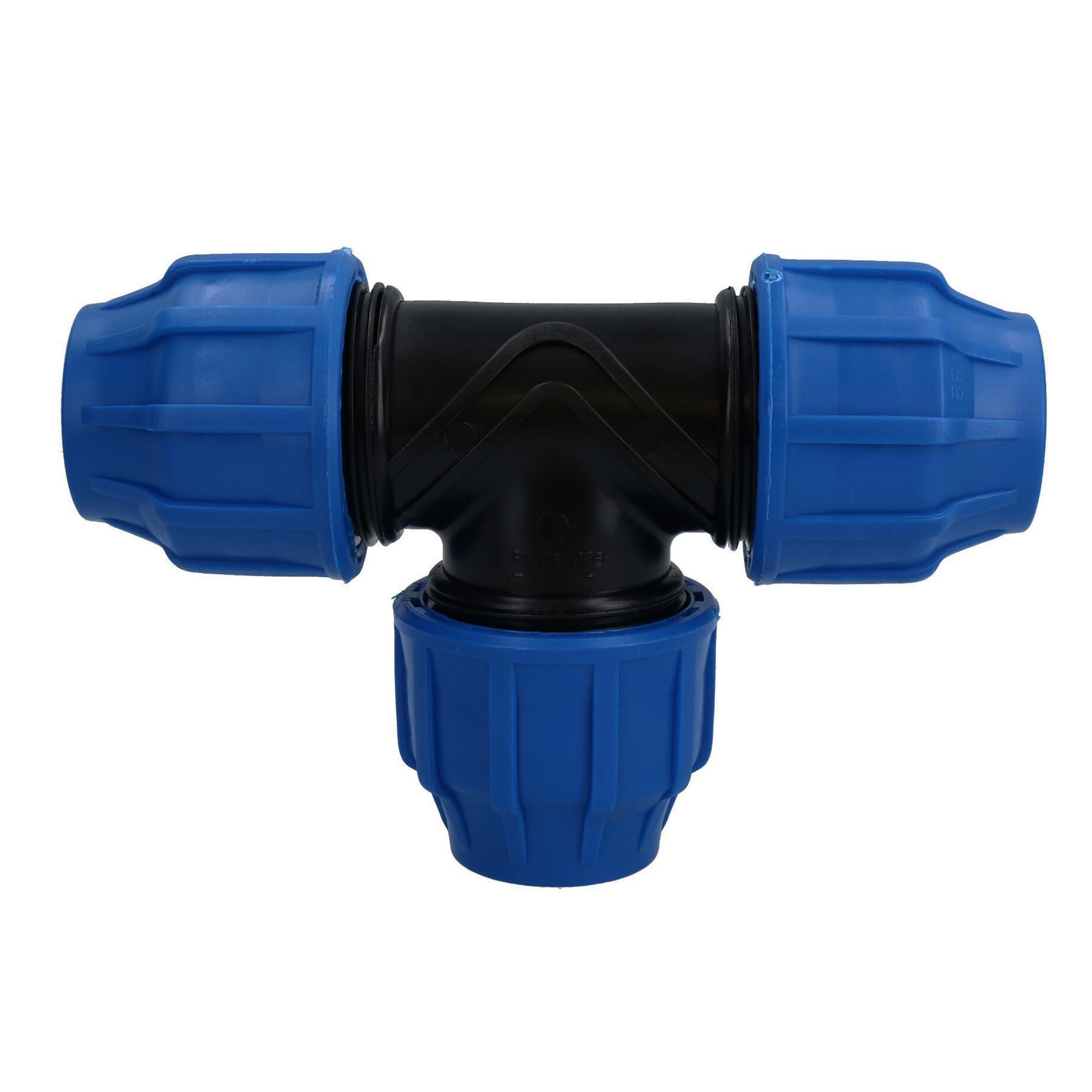 Raccord de tuyau d'eau en PEMD Raccord de raccord en T 25 mm x 25 mm x 25 mm