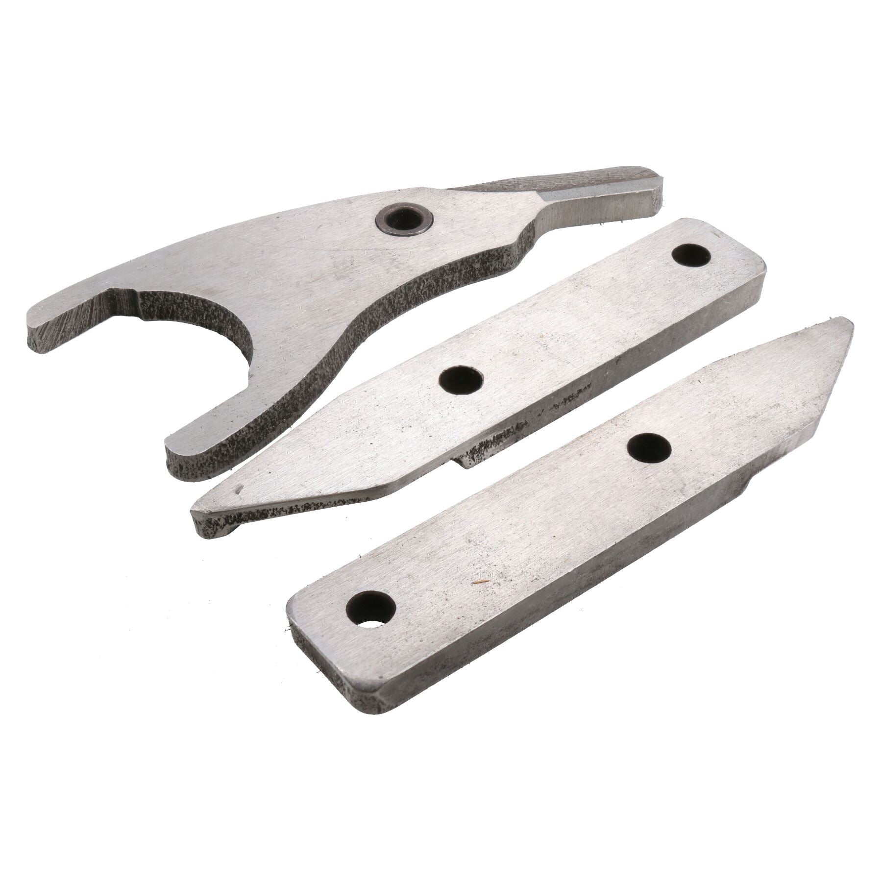 Jeu de 3 lames de coupe pour cisailles à air comprimé pour acier et aluminium, calibre 18