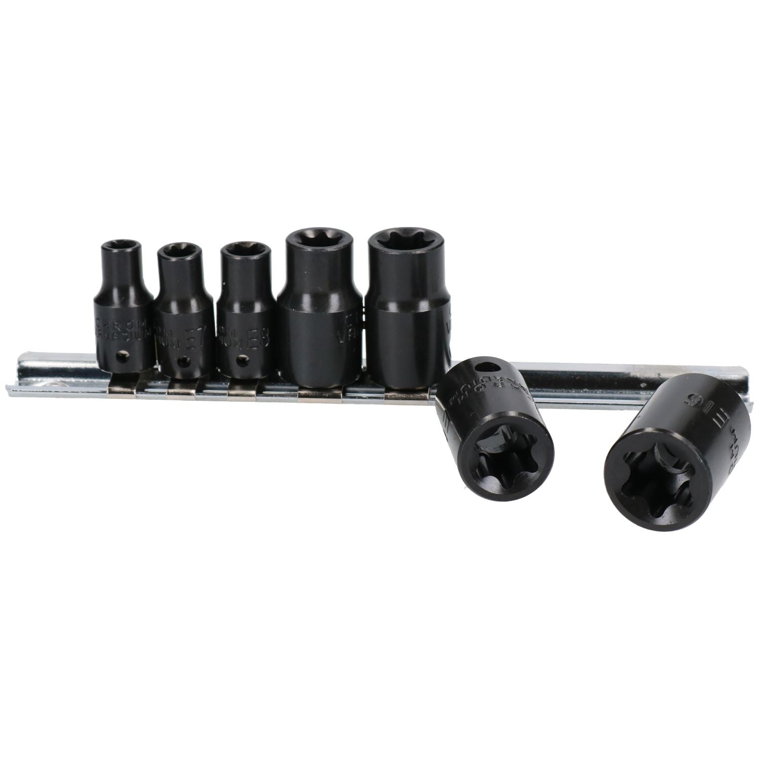 Douilles à chocs Torx femelles Star E6 - E16 1/4" + 3/8" 7 pièces
