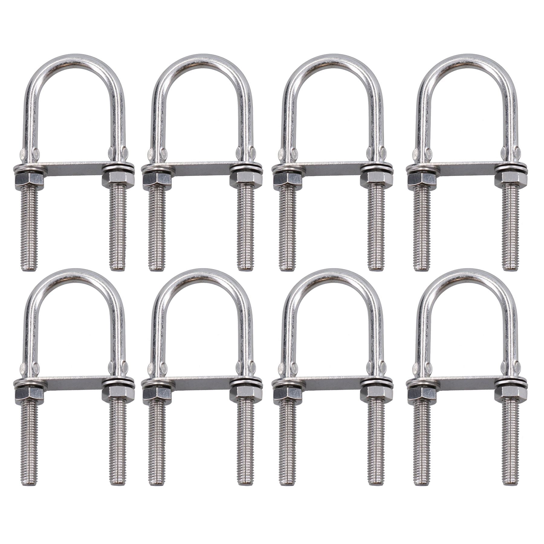 Boulons en U / Boulons en N M10 40 mm x 122 mm en acier inoxydable de qualité marine pour remorque de bateau