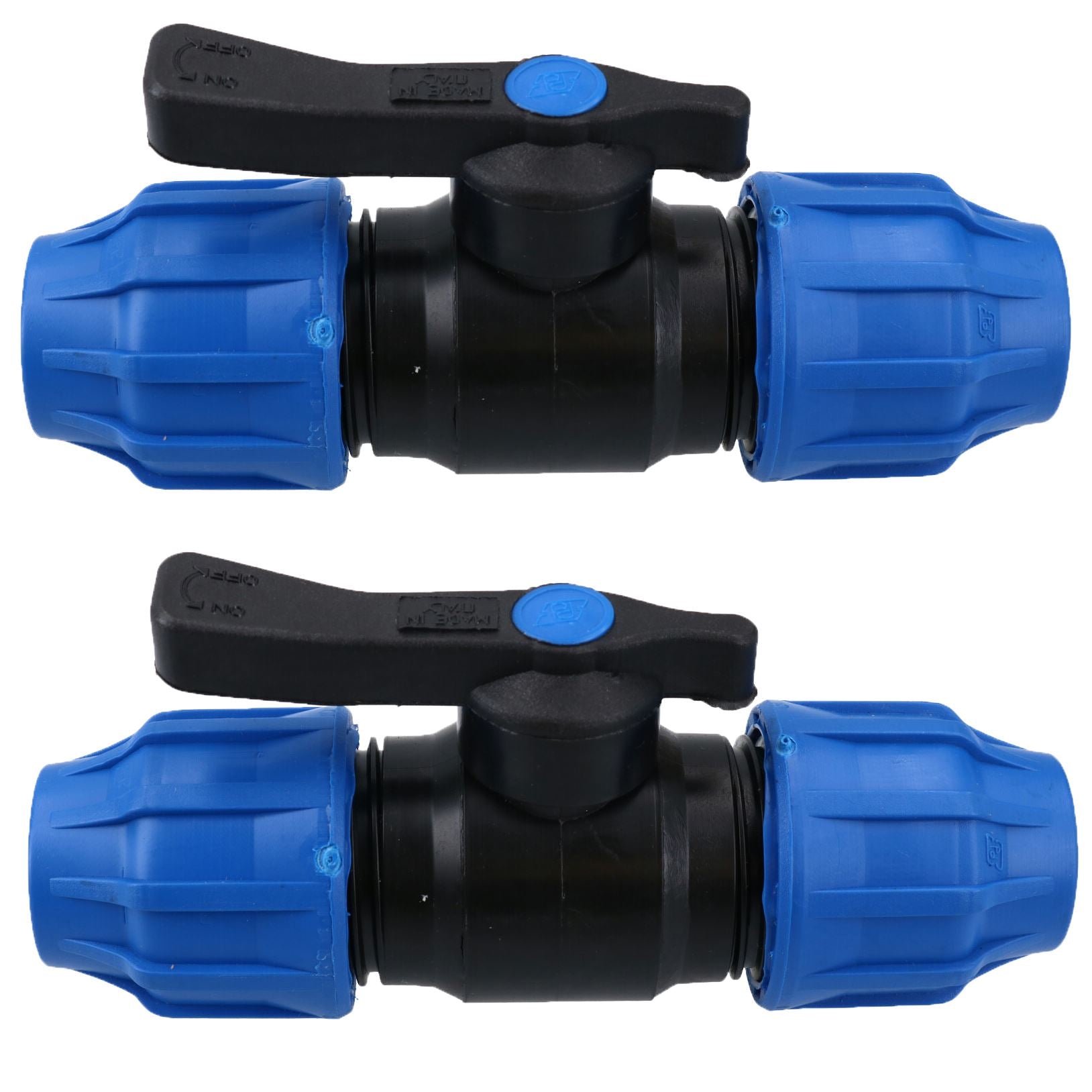 Robinet d'arrêt pour tuyau en PEMD 32 x 32 mm, déconnexion souterraine PN16