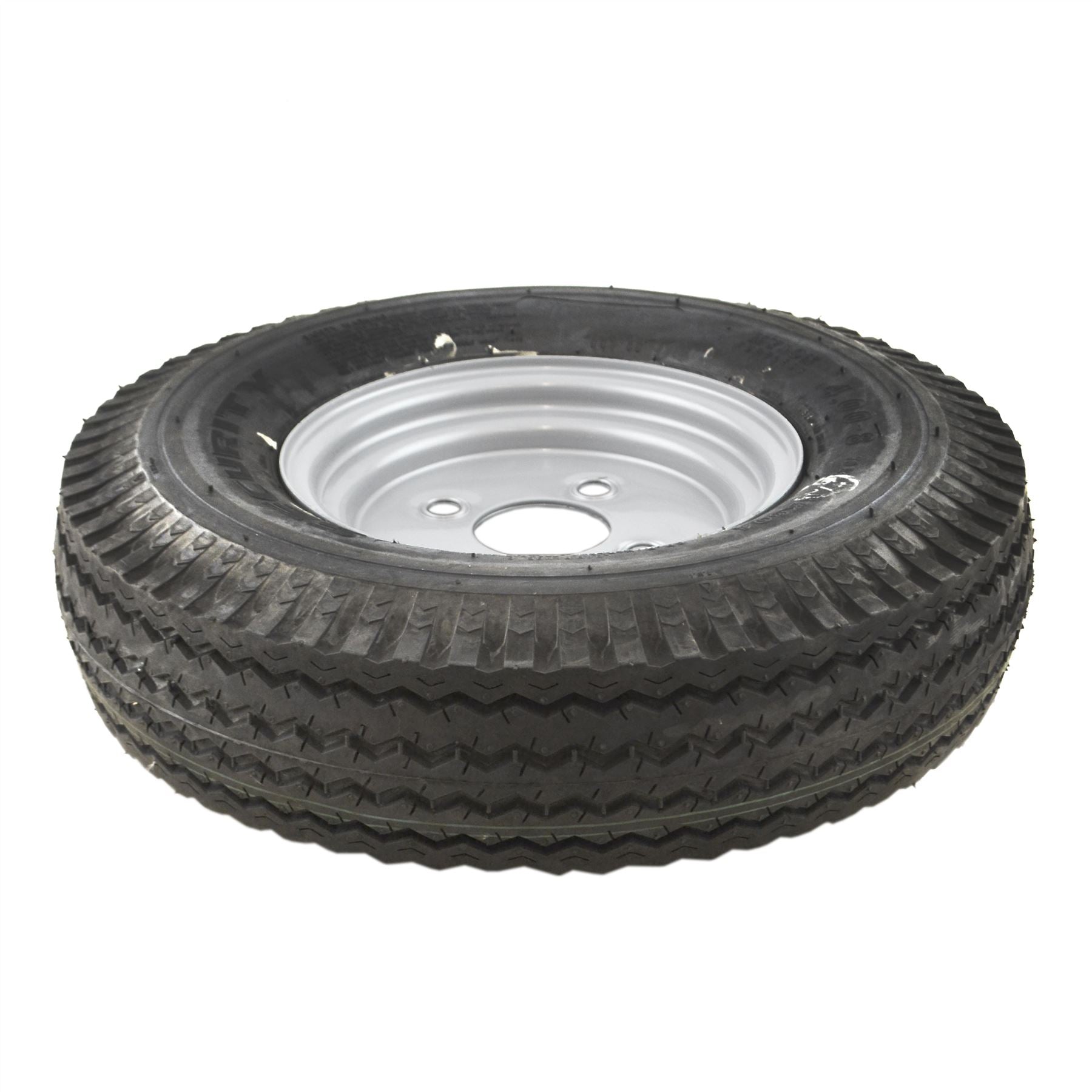 Pneu de remorque 4,00 x 8 100 mm PCD 6 plis Jante de roue 4 goujons Tubeless 70N TRSP22