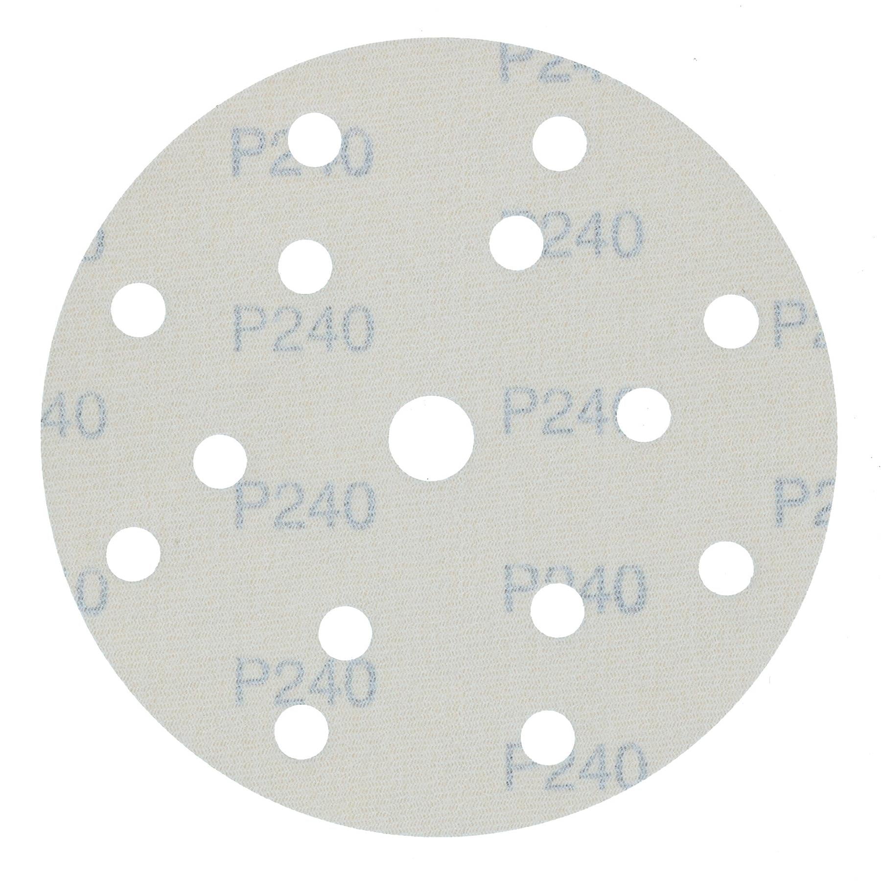 150 mm Schleifscheiben Aluminiumoxid Schleifmittel 240 Körnung 15 Loch Haken + Schlaufe